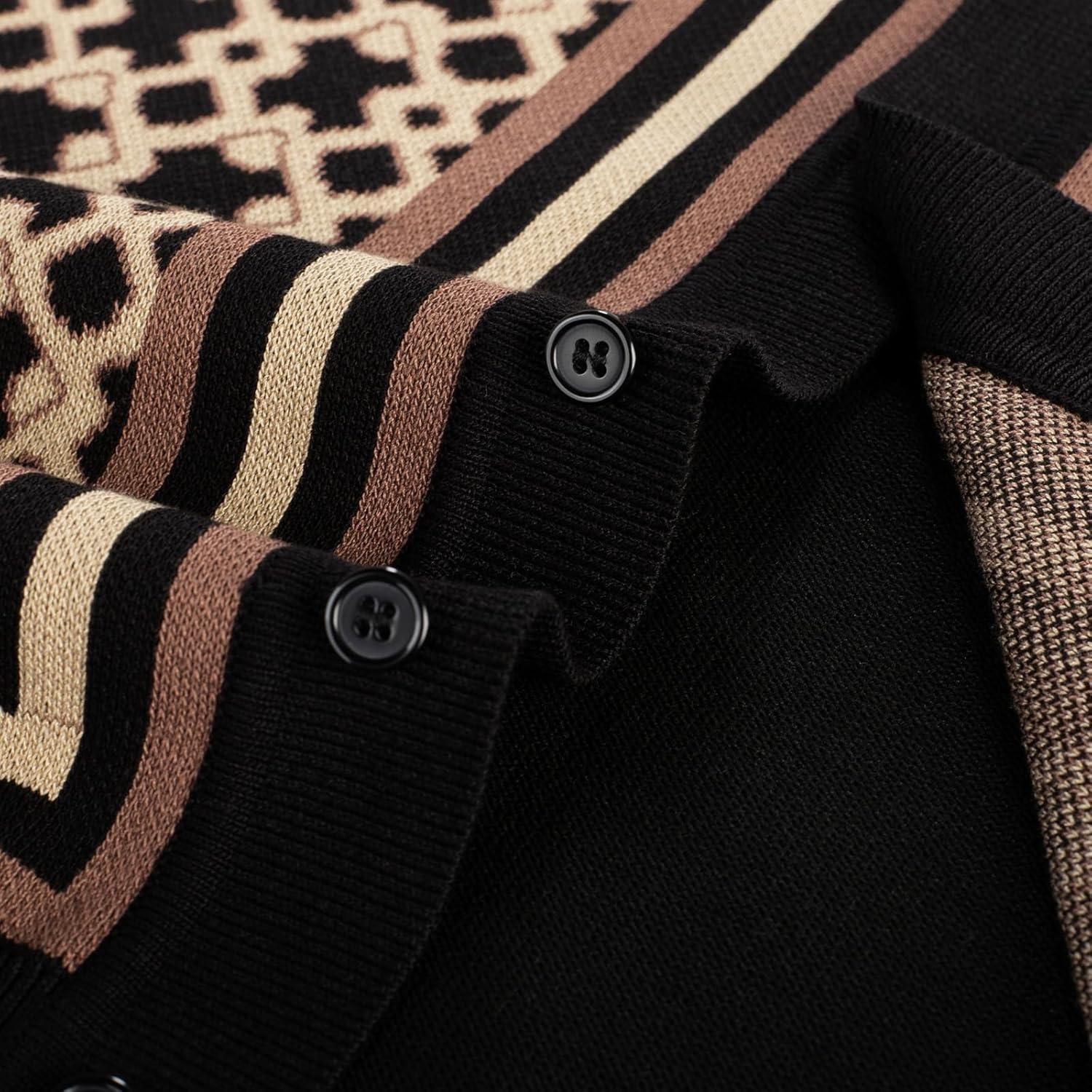 imagePJ PAUL JONES Mens 70S Shirts Vintage Shirts Button Down Cuban Collar Knitted Polo ShirtCamel