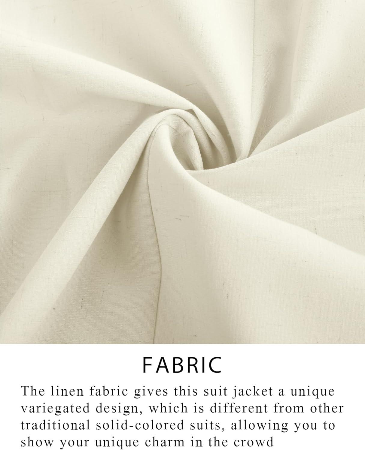 imagePJ PAUL JONES Mens Blazer Casual Linen Sport Coat Two Button Lightweight Suit Blazer JacketsApricot