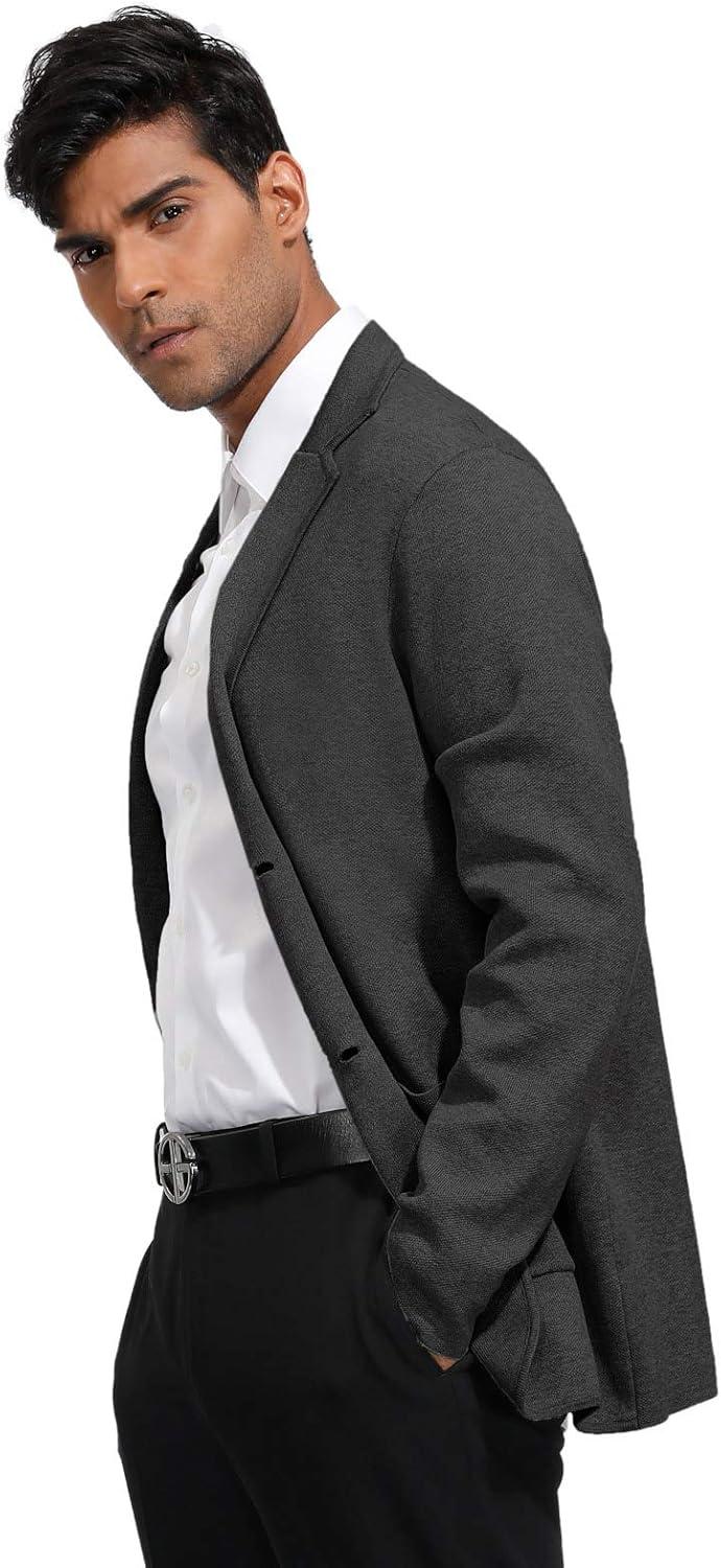 imagePJ PAUL JONES Mens Cardigan Sweater Shawl Collar Button Down Knit Blazer Jacket KnitwearDark Grey