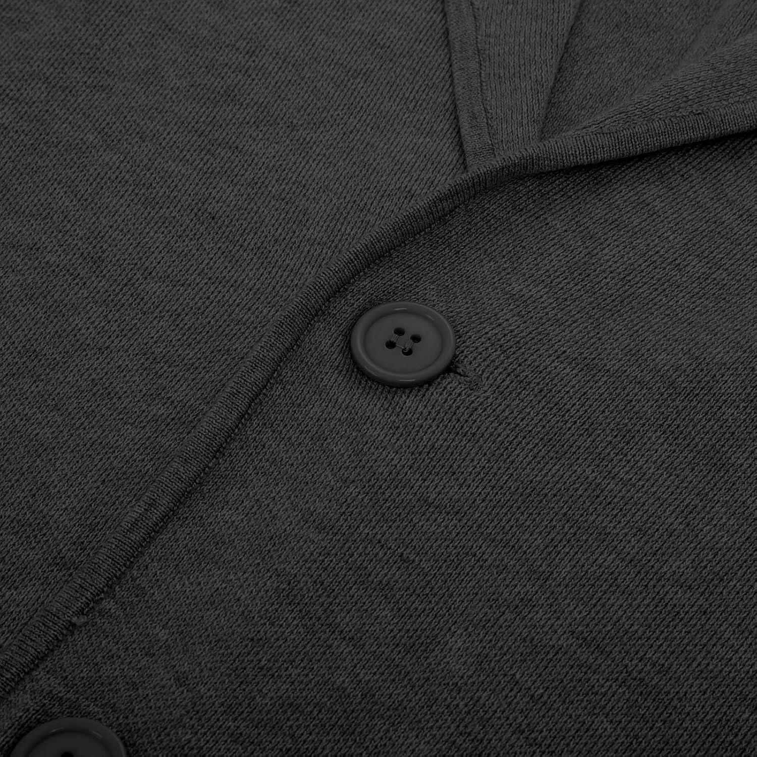 imagePJ PAUL JONES Mens Cardigan Sweater Shawl Collar Button Down Knit Blazer Jacket KnitwearDark Grey