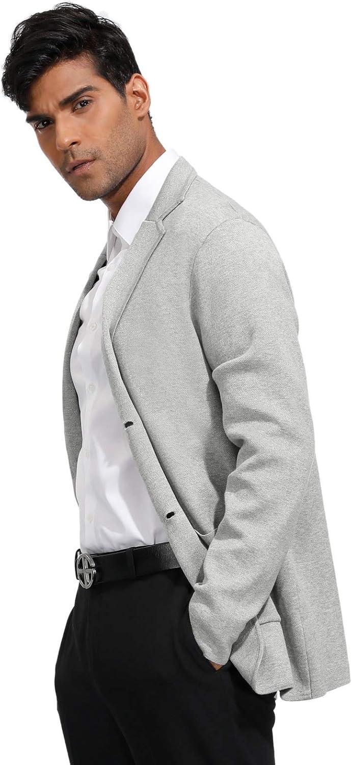 imagePJ PAUL JONES Mens Cardigan Sweater Shawl Collar Button Down Knit Blazer Jacket KnitwearGrey