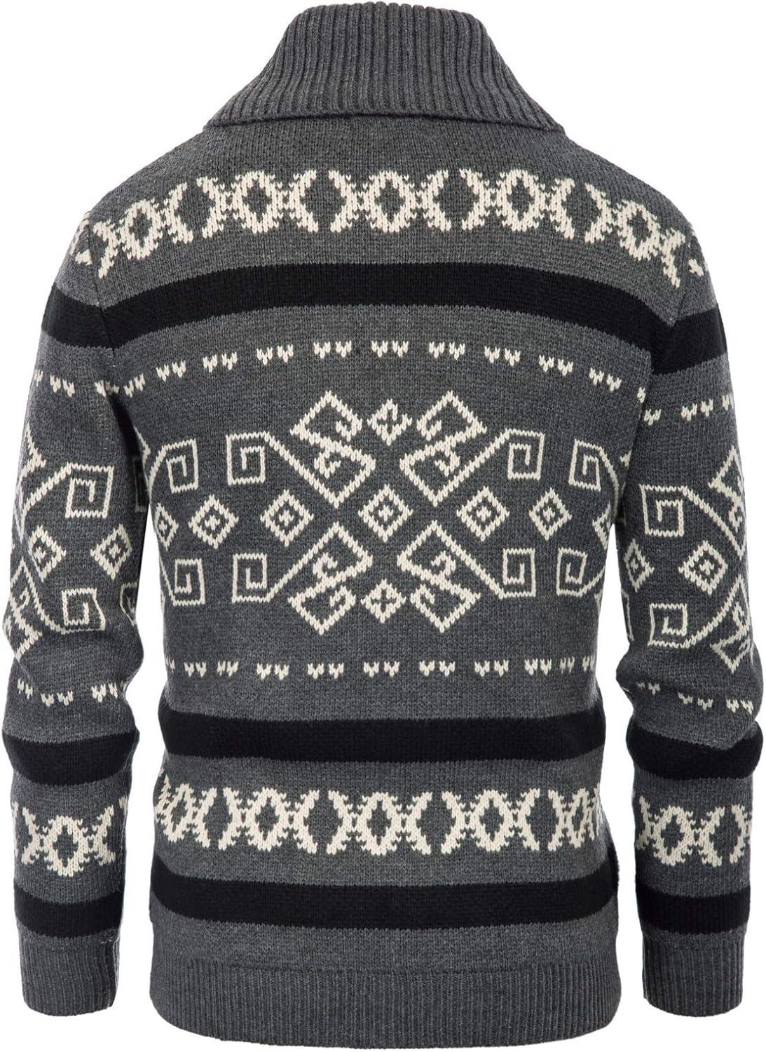 imagePJ PAUL JONES Mens Casual Curling Sweater Cardigans Full Zip Knitted SweaterGrey