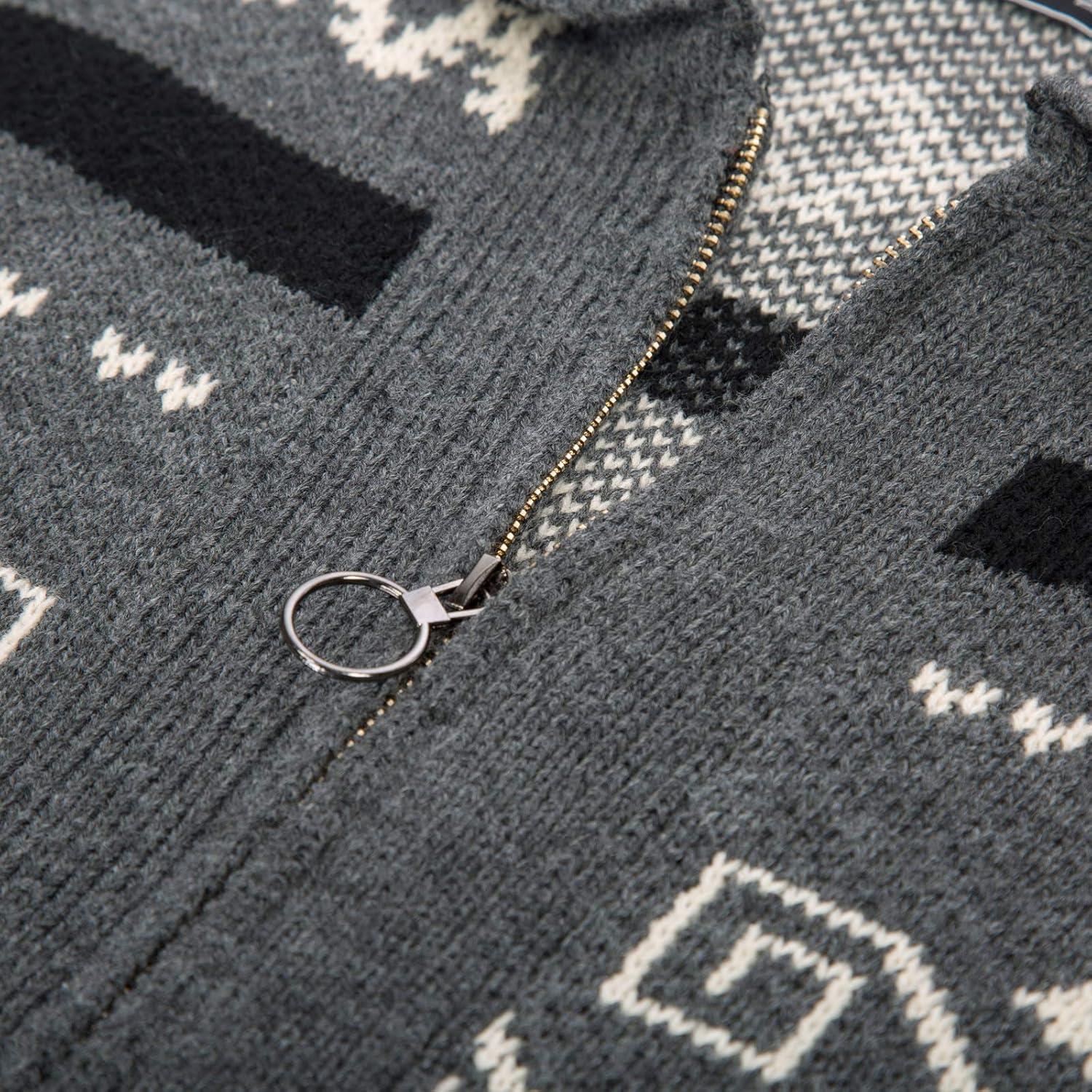 imagePJ PAUL JONES Mens Casual Curling Sweater Cardigans Full Zip Knitted SweaterGrey