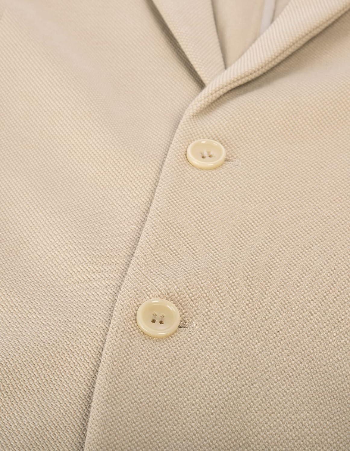 imagePJ PAUL JONES Mens Casual Knit Blazer Suit Jackets Two Button Lightweight Unlined Sport CoatBeige