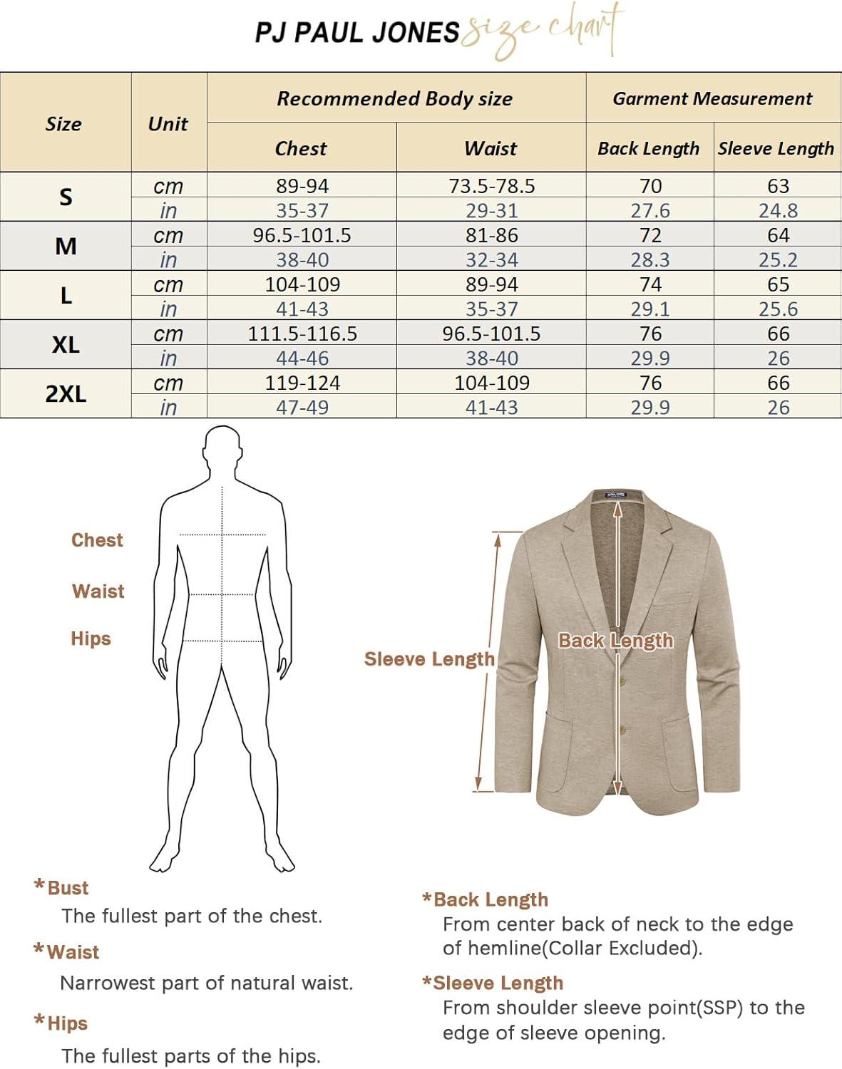 imagePJ PAUL JONES Mens Casual Knit Blazer Suit Jackets Two Button Lightweight Unlined Sport CoatBlacklightweight