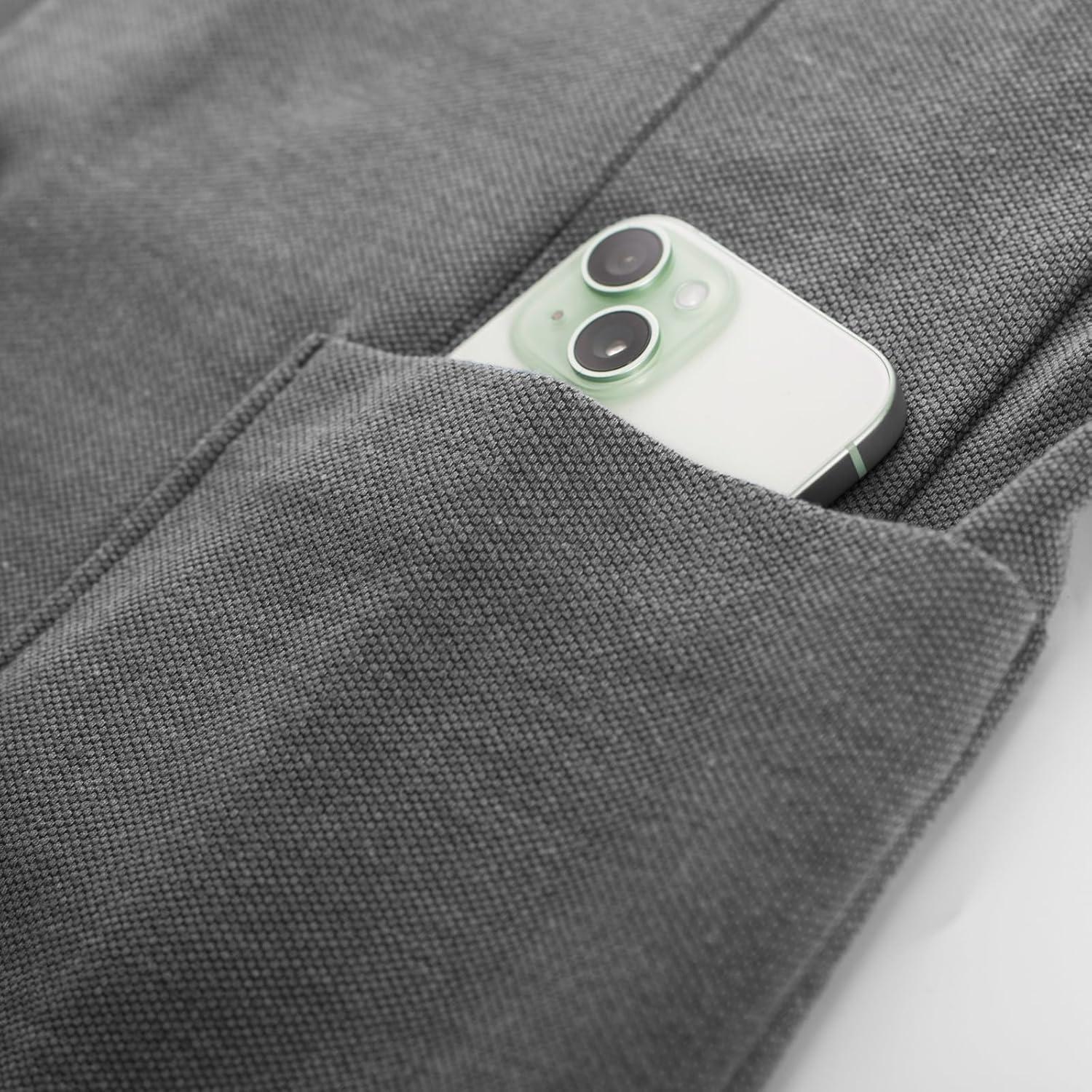 imagePJ PAUL JONES Mens Casual Knit Blazer Suit Jackets Two Button Lightweight Unlined Sport CoatGray