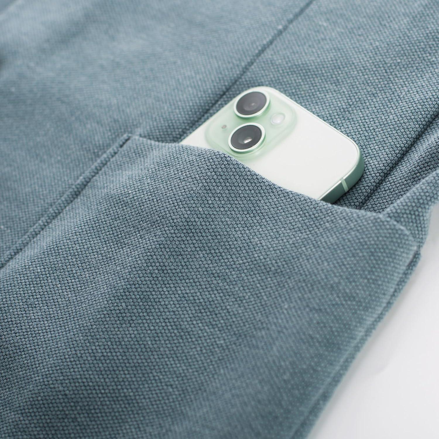 imagePJ PAUL JONES Mens Casual Knit Blazer Suit Jackets Two Button Lightweight Unlined Sport CoatGray Blue