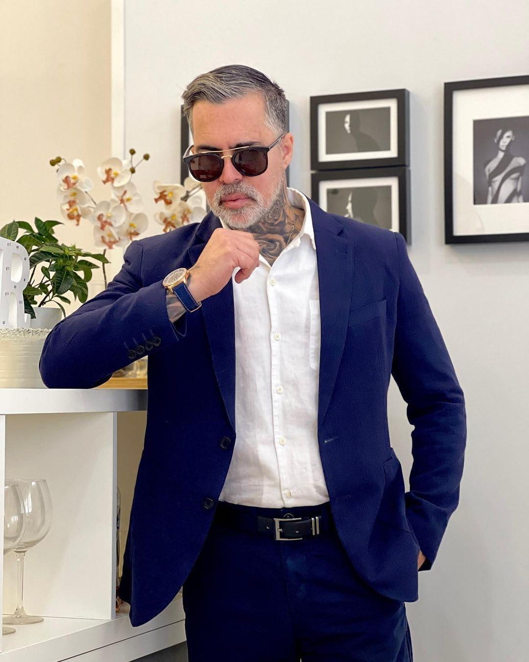 imagePJ PAUL JONES Mens Casual Knit Blazer Suit Jackets Two Button Lightweight Unlined Sport CoatNavy Blue