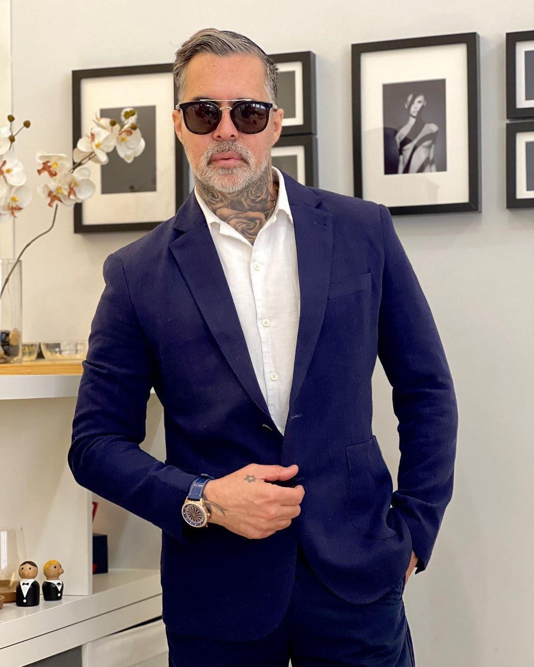 imagePJ PAUL JONES Mens Casual Knit Blazer Suit Jackets Two Button Lightweight Unlined Sport CoatNavy Blue