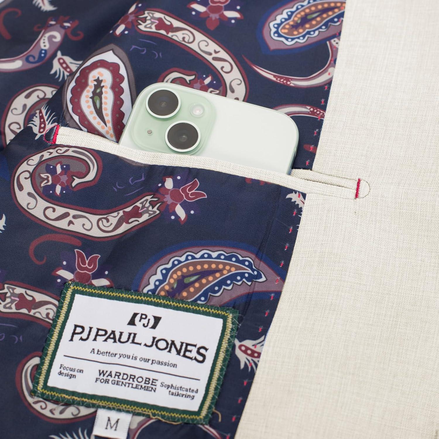 imagePJ PAUL JONES Mens Casual Sport Coat Blazer Two Buttons Lightweight Business JacketsApricot