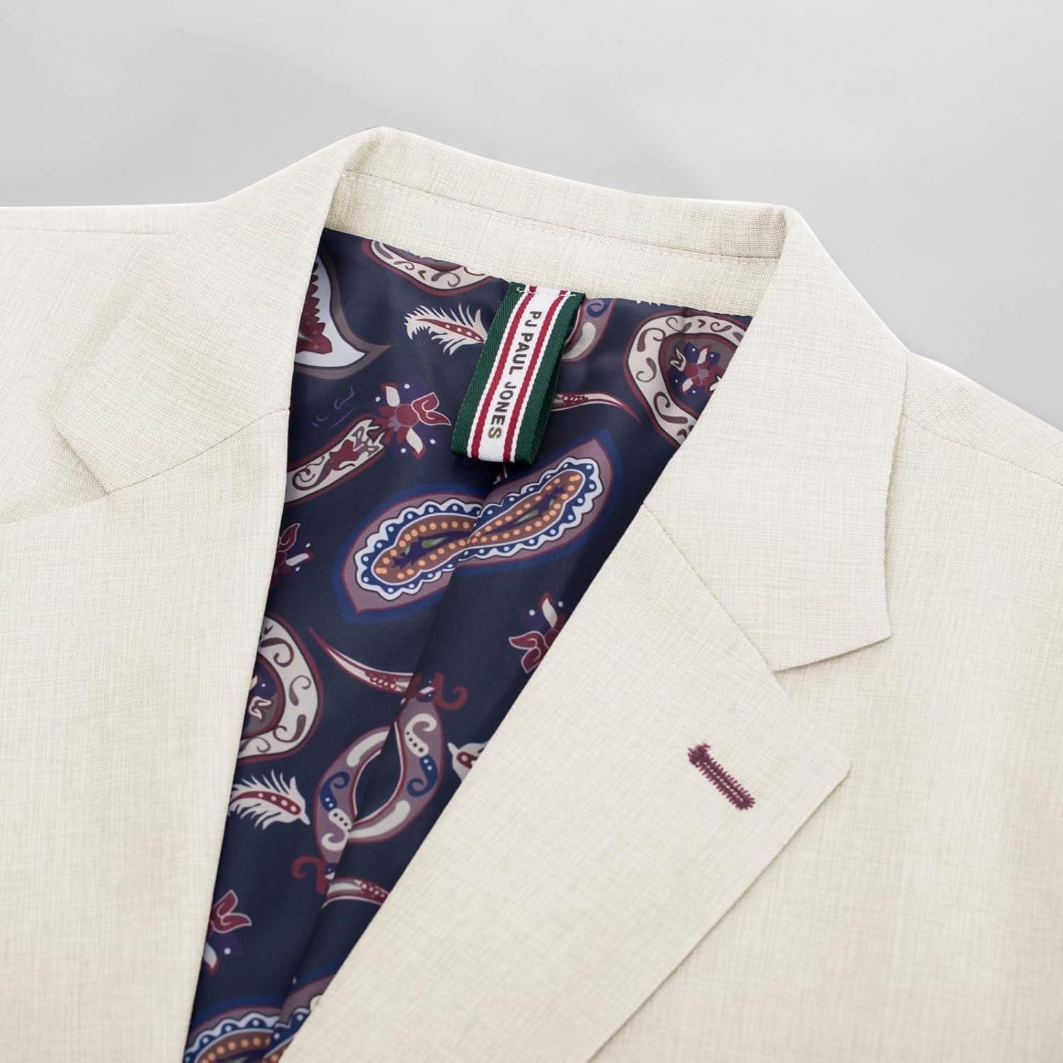 imagePJ PAUL JONES Mens Casual Sport Coat Blazer Two Buttons Lightweight Business JacketsApricot