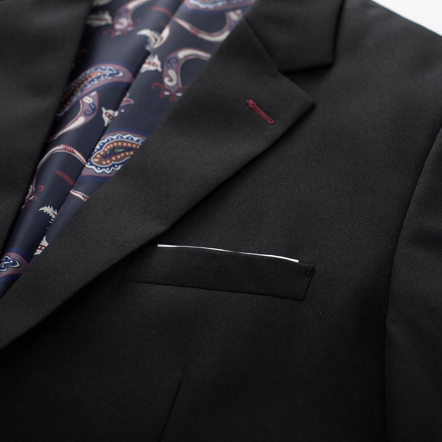 imagePJ PAUL JONES Mens Casual Sport Coat Blazer Two Buttons Lightweight Business JacketsBlack