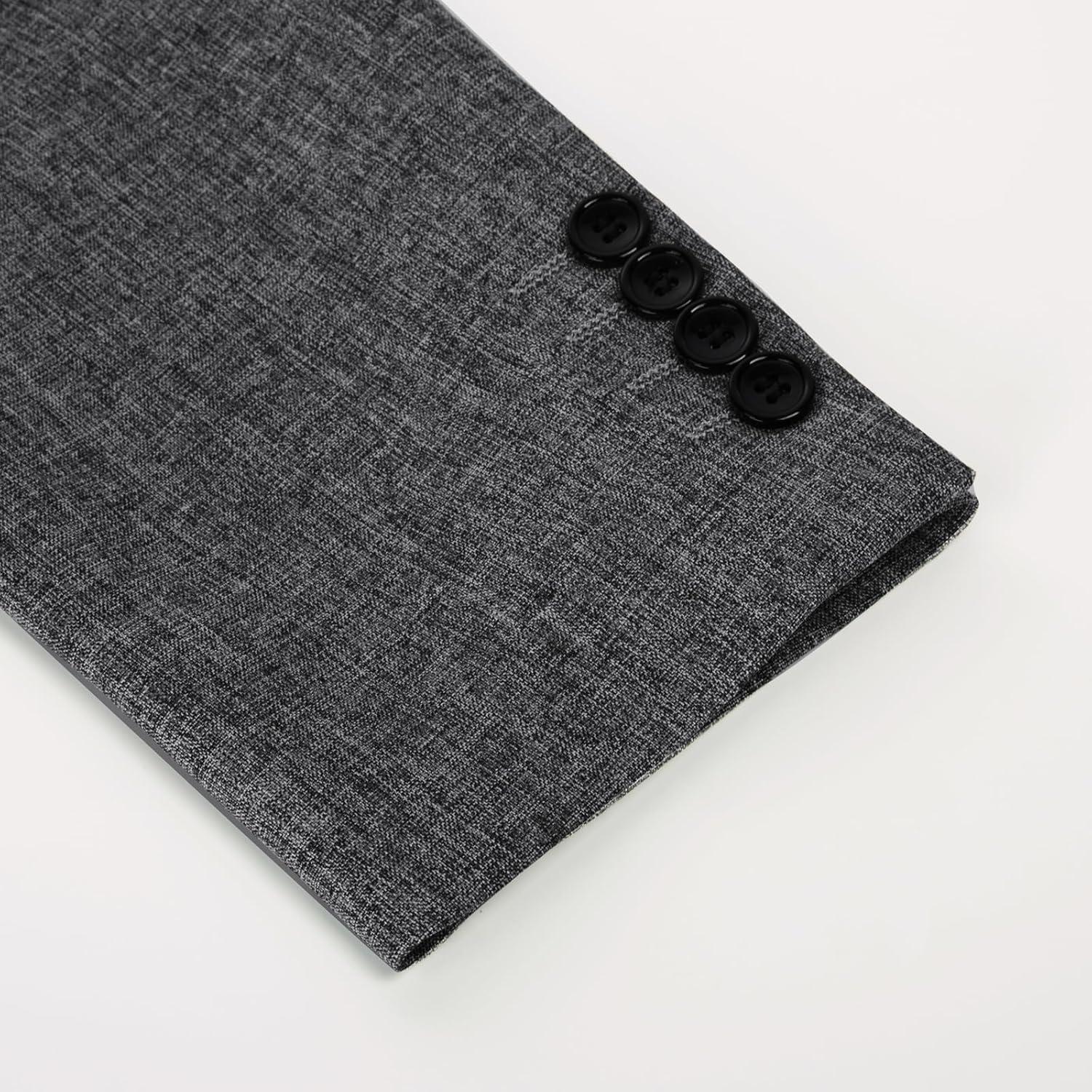 imagePJ PAUL JONES Mens Casual Sport Coat Blazer Two Buttons Lightweight Business JacketsBlack Grey