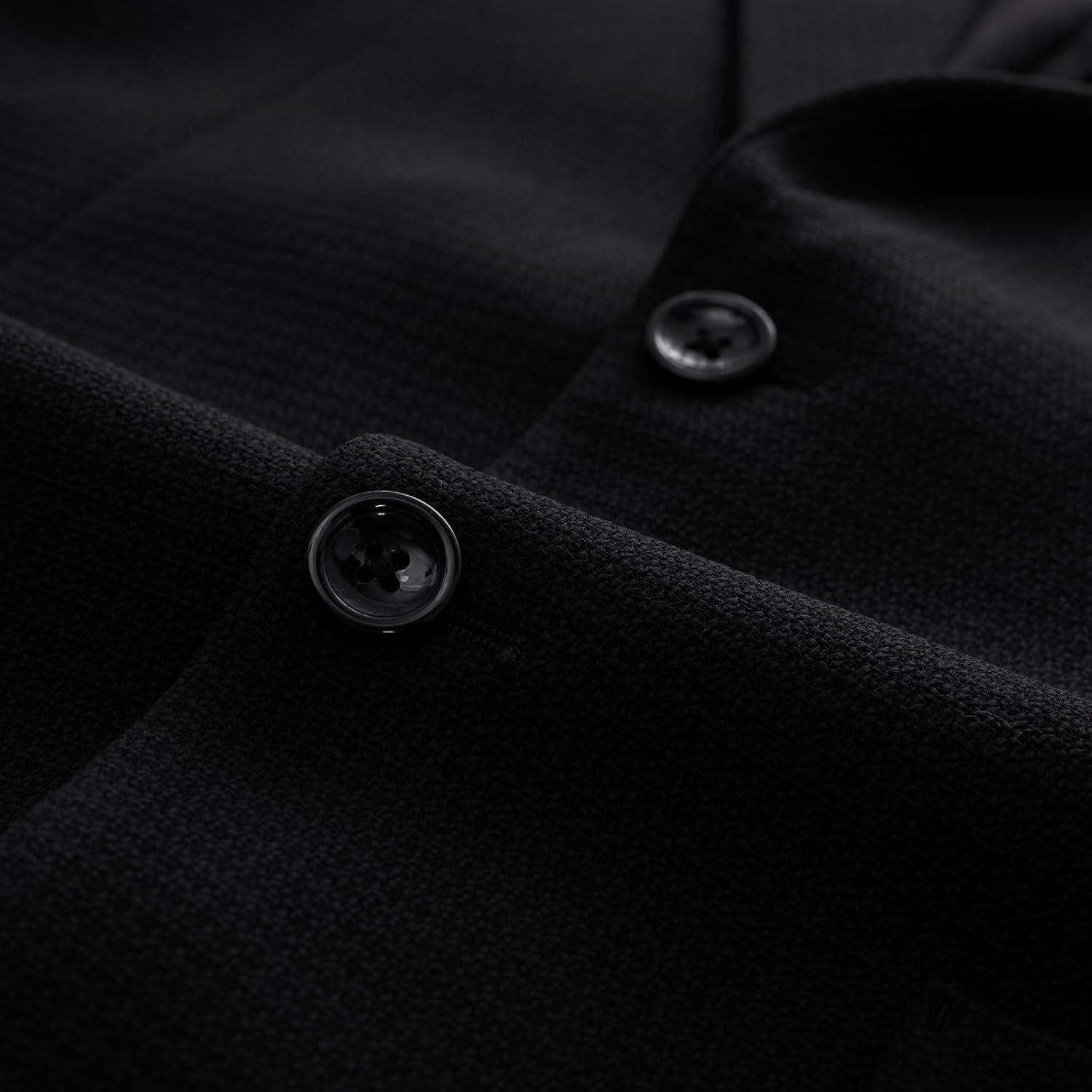 imagePJ PAUL JONES Mens Casual Sport Coat Blazer Two Buttons Lightweight Business JacketsBlack1