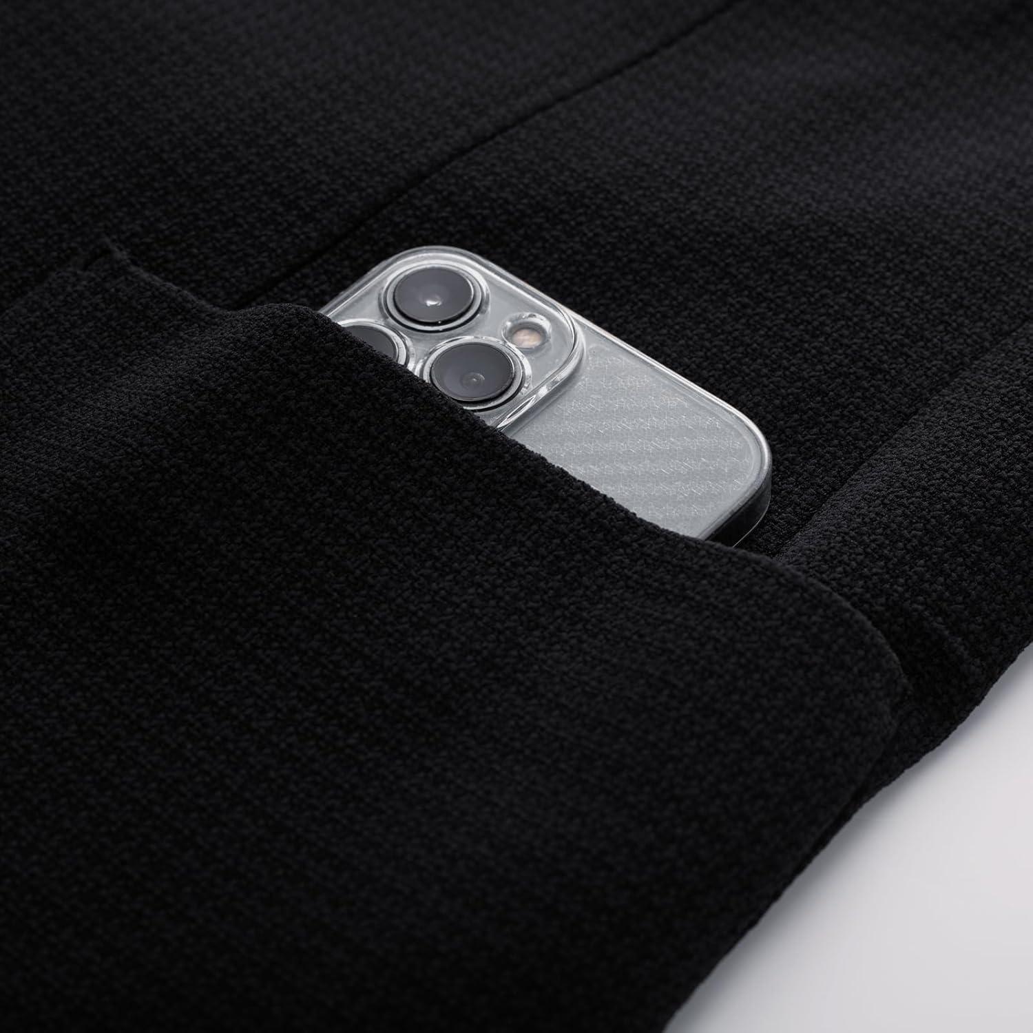 imagePJ PAUL JONES Mens Casual Sport Coat Blazer Two Buttons Lightweight Business JacketsBlack1