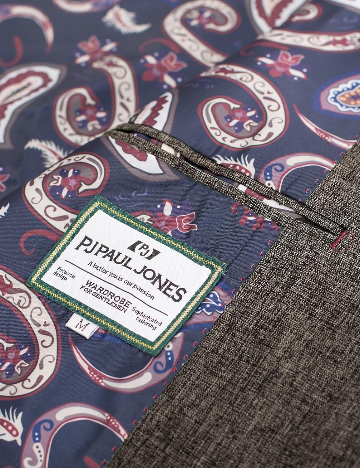 imagePJ PAUL JONES Mens Casual Sport Coat Blazer Two Buttons Lightweight Business JacketsBrown