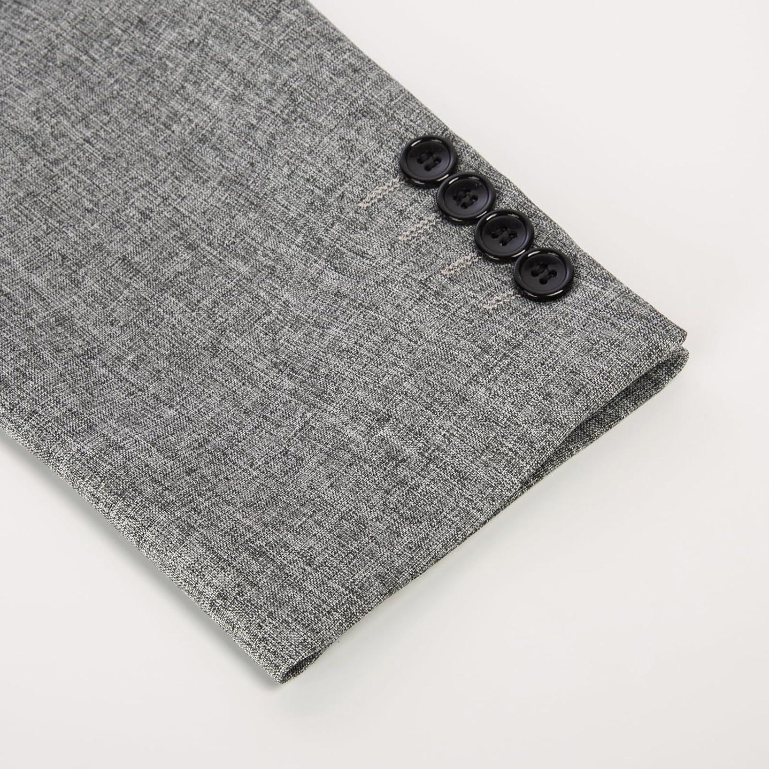 imagePJ PAUL JONES Mens Casual Sport Coat Blazer Two Buttons Lightweight Business JacketsDark Gray