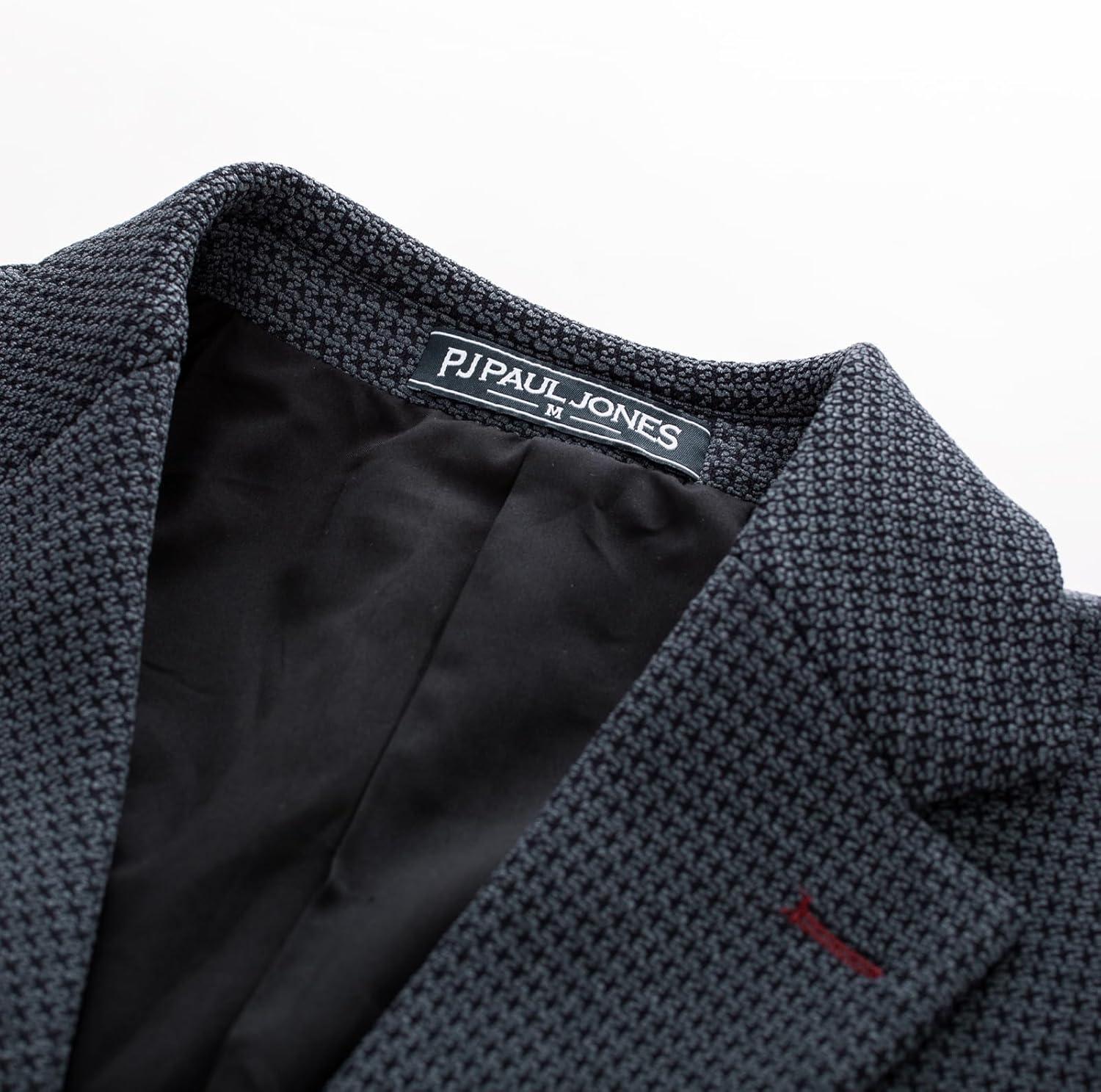 imagePJ PAUL JONES Mens Casual Sport Coat Blazer Two Buttons Lightweight Business JacketsDark Grey1