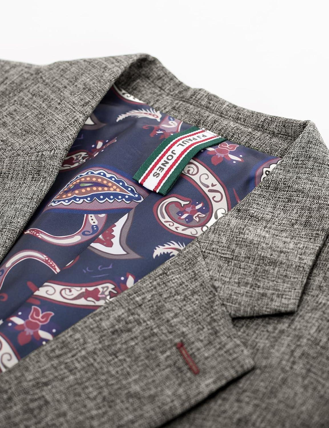 imagePJ PAUL JONES Mens Casual Sport Coat Blazer Two Buttons Lightweight Business JacketsKhaki