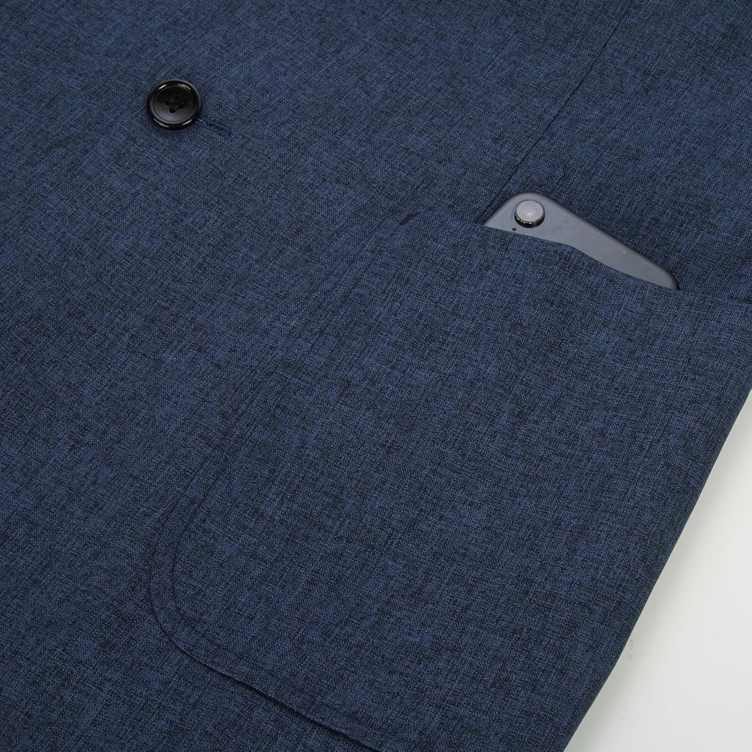 imagePJ PAUL JONES Mens Casual Sport Coat Blazer Two Buttons Lightweight Business JacketsNavy