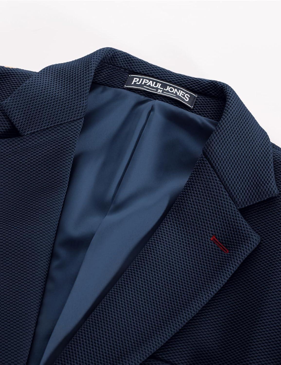 imagePJ PAUL JONES Mens Casual Sport Coat Blazer Two Buttons Lightweight Business JacketsNavy Blue1
