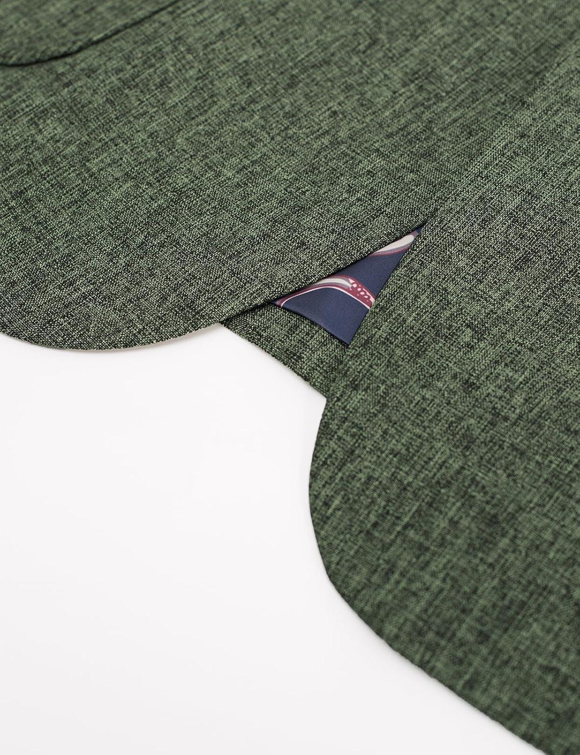 imagePJ PAUL JONES Mens Casual Sport Coat Blazer Two Buttons Lightweight Business JacketsOlive Green