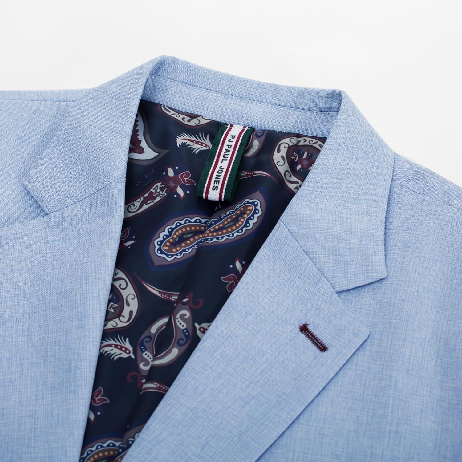 imagePJ PAUL JONES Mens Casual Sport Coat Blazer Two Buttons Lightweight Business JacketsSky Blue