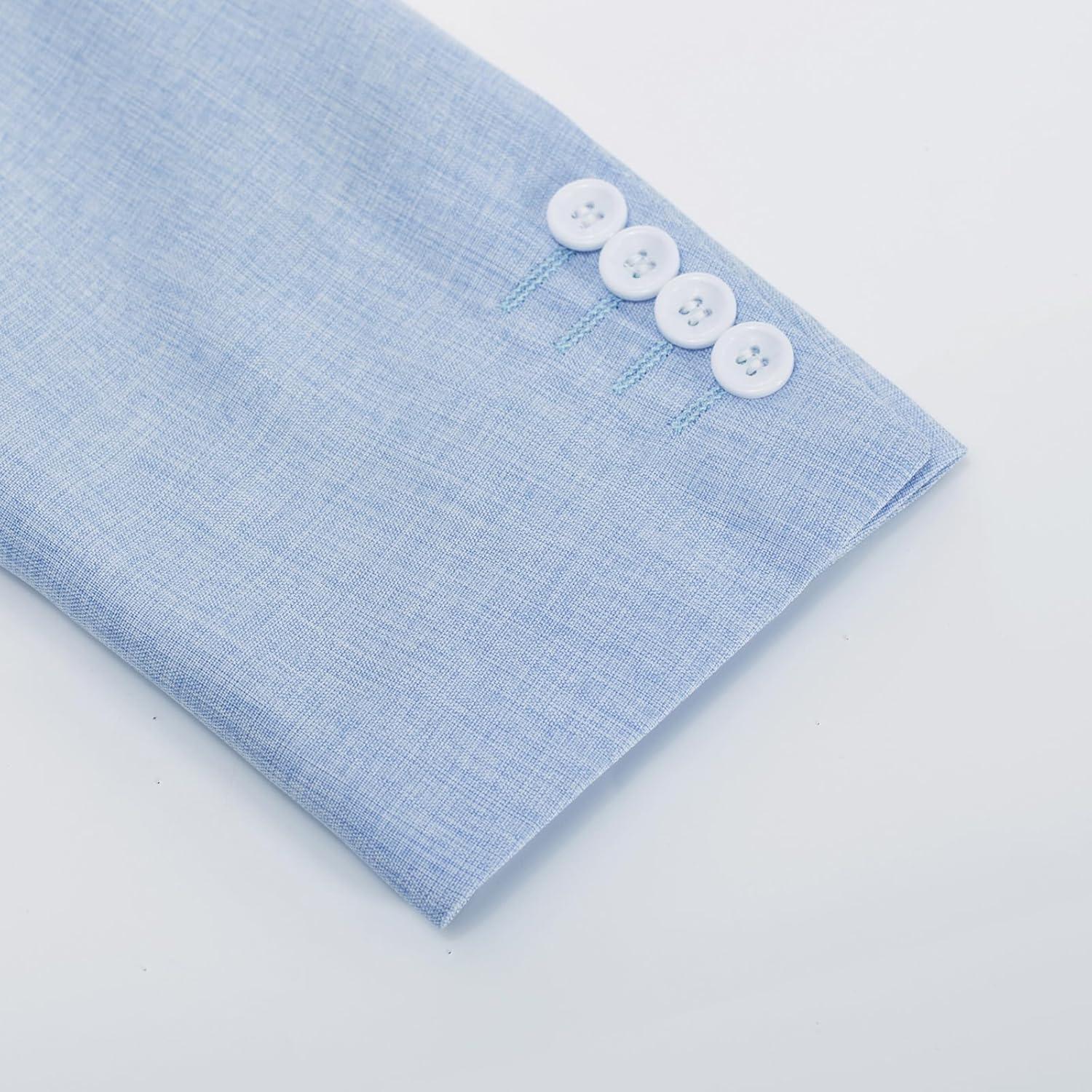 imagePJ PAUL JONES Mens Casual Sport Coat Blazer Two Buttons Lightweight Business JacketsSky Blue