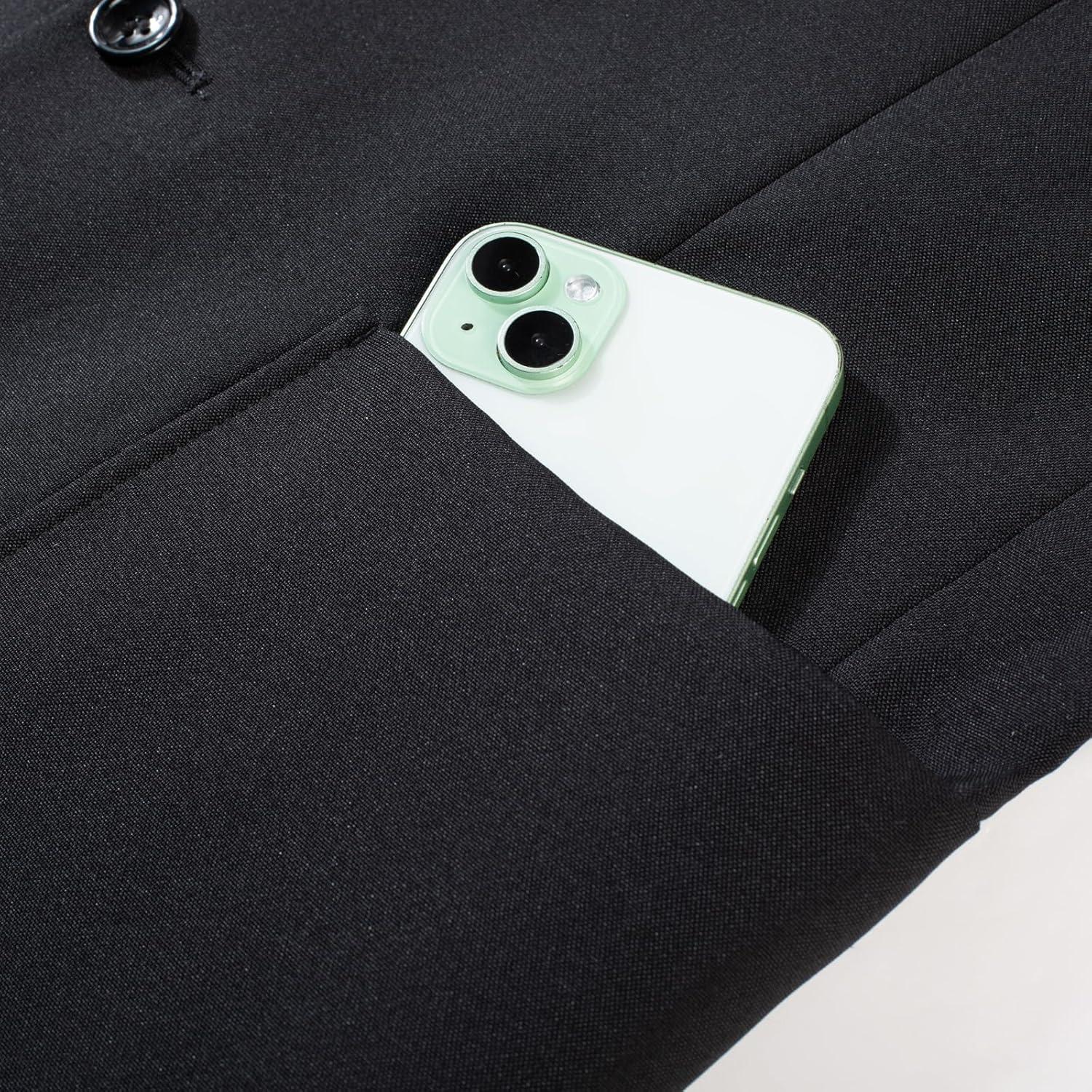 imagePJ PAUL JONES Mens Casual Sport Coats Two Buttons Lightweight Business Sport BlazerBlack