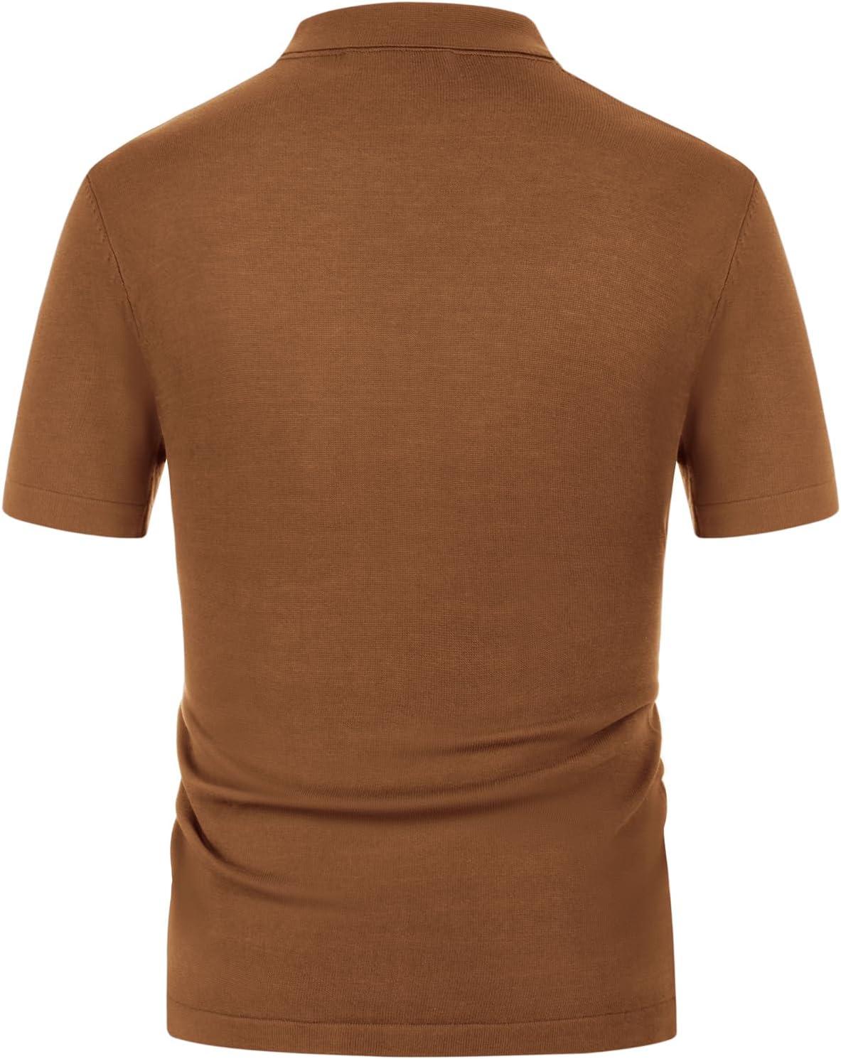 imagePJ PAUL JONES Mens Contrast 70s Vintage Polo Shirts Short Sleeve KnitwearBrickred