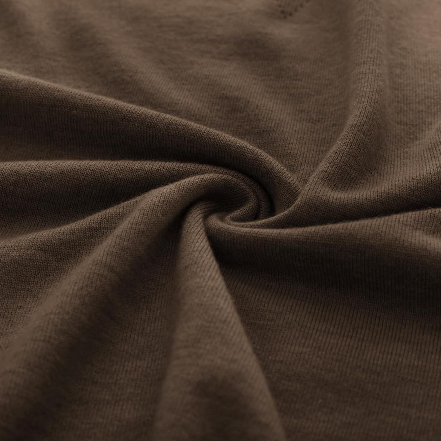 imagePJ PAUL JONES Mens Crewneck Sweaters Casual Crew Neck Sweatshirt Wool Blend Knit PulloversBeige