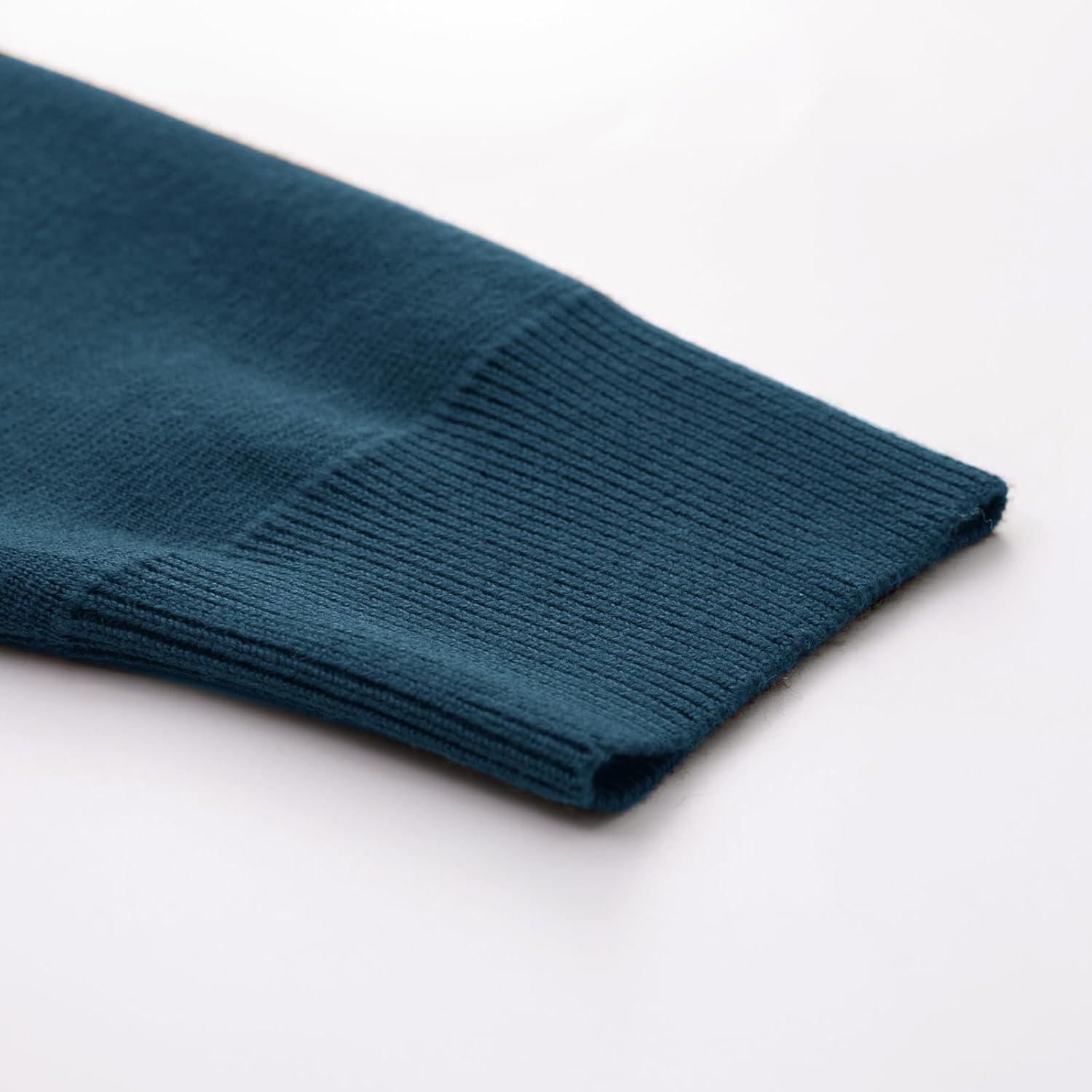 imagePJ PAUL JONES Mens Full Zip Cardigan Sweater Stand Collar Regular Fit Knit SweatersGrey Blue