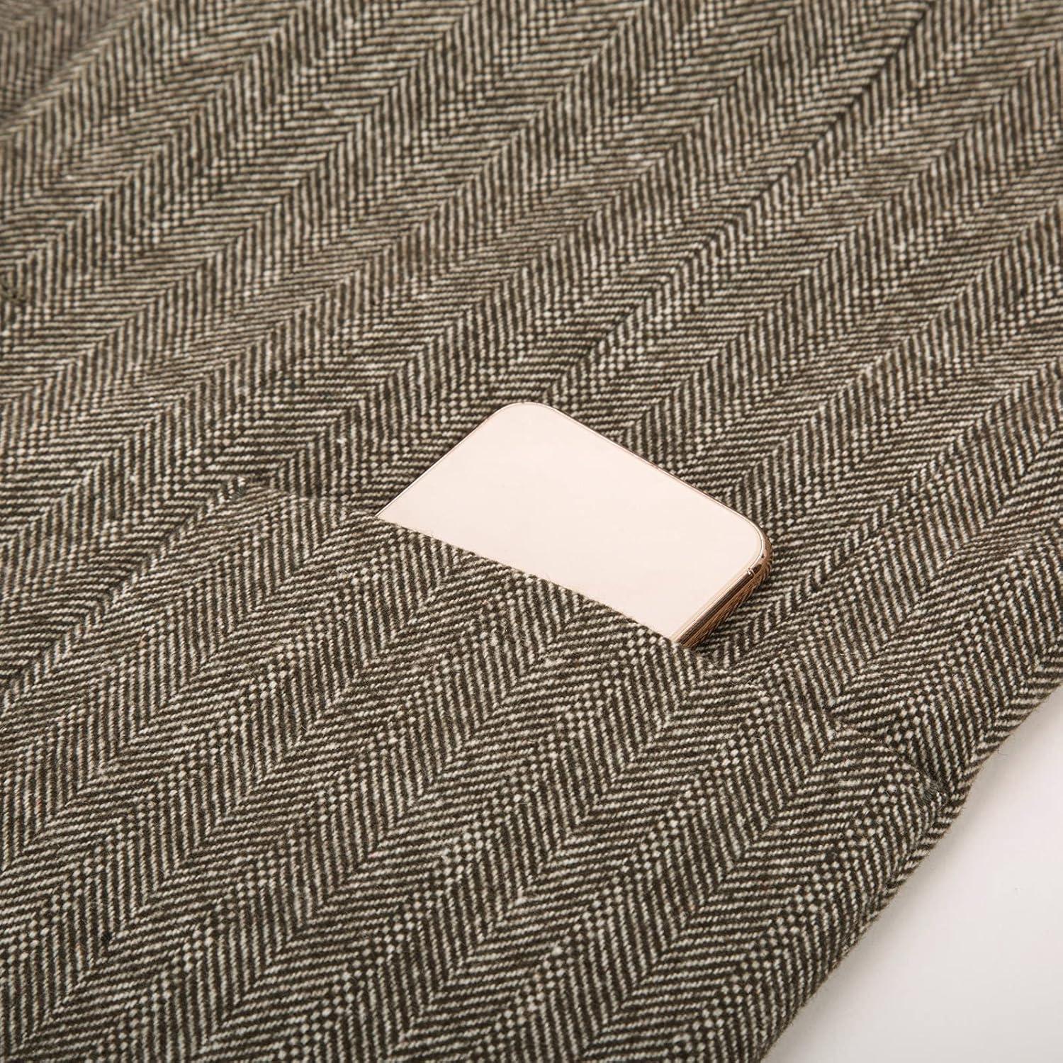 imagePJ PAUL JONES Mens Herringbone Tweed Blazer British Wool Blend Sport Coat JacketBeige