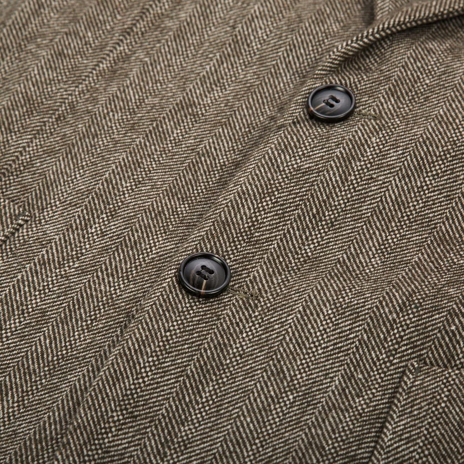 imagePJ PAUL JONES Mens Herringbone Tweed Blazer British Wool Blend Sport Coat JacketBeige