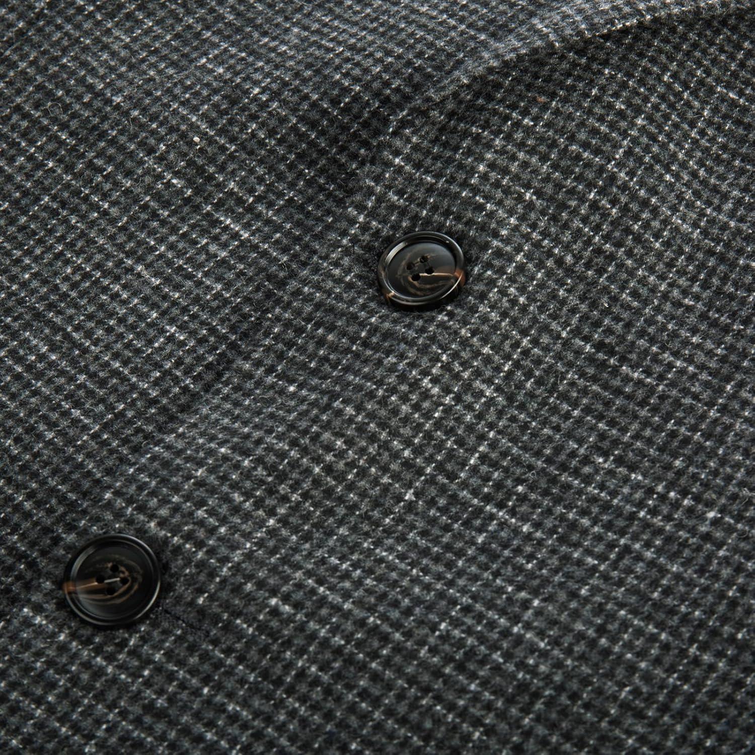 imagePJ PAUL JONES Mens Herringbone Tweed Blazer British Wool Blend Sport Coat JacketGrey Plaid