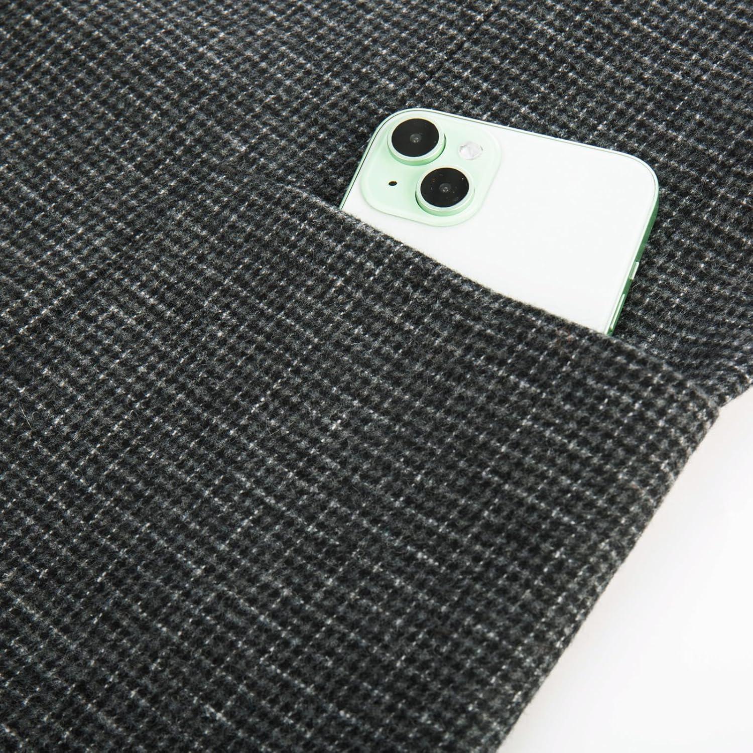 imagePJ PAUL JONES Mens Herringbone Tweed Blazer British Wool Blend Sport Coat JacketGrey Plaid