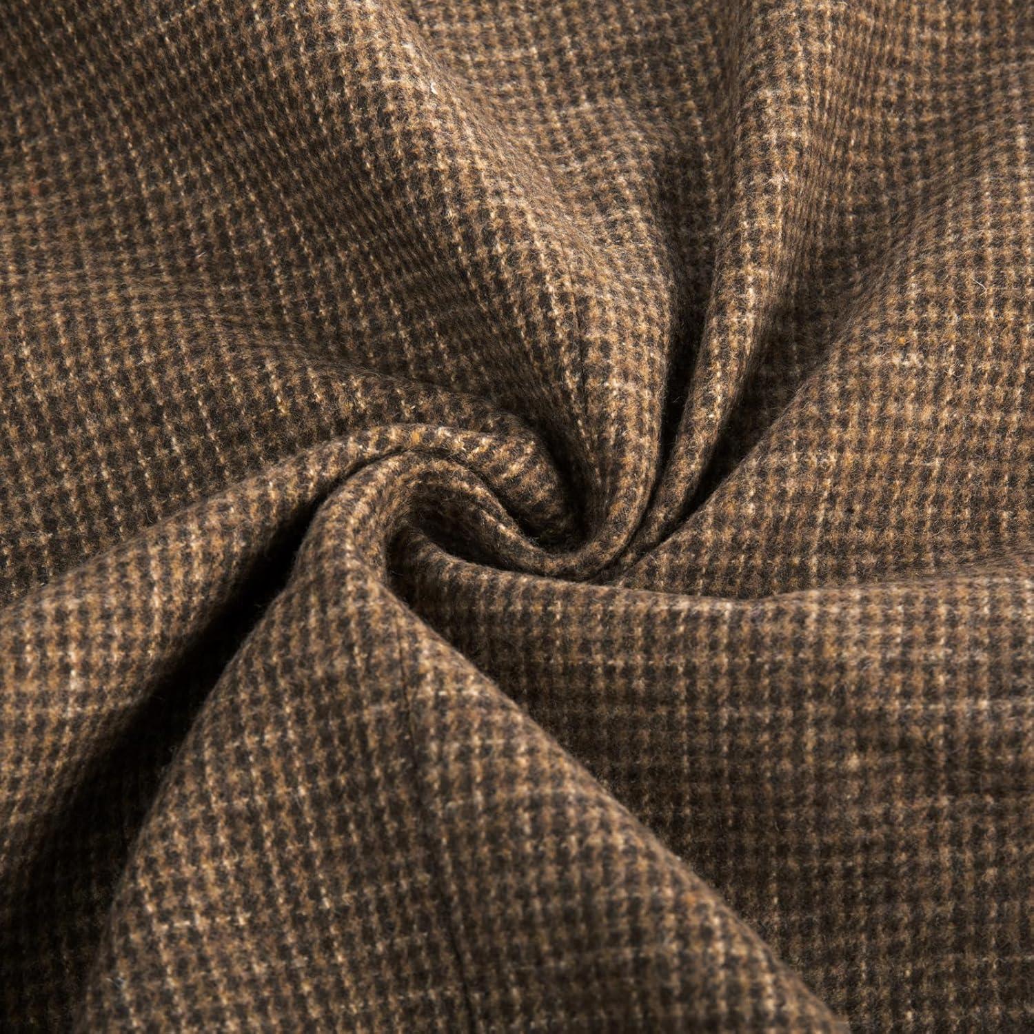 imagePJ PAUL JONES Mens Herringbone Tweed Blazer British Wool Blend Sport Coat JacketKhaki Plaid