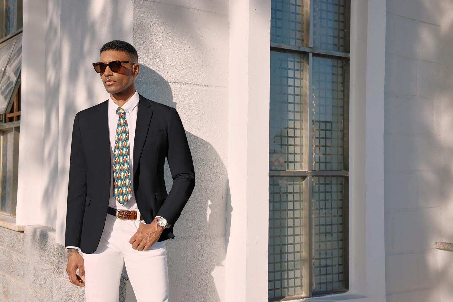 imagePJ PAUL JONES Mens Lightweight Sport Coat Casual One Button Blazer Breathable SportcoatBlack