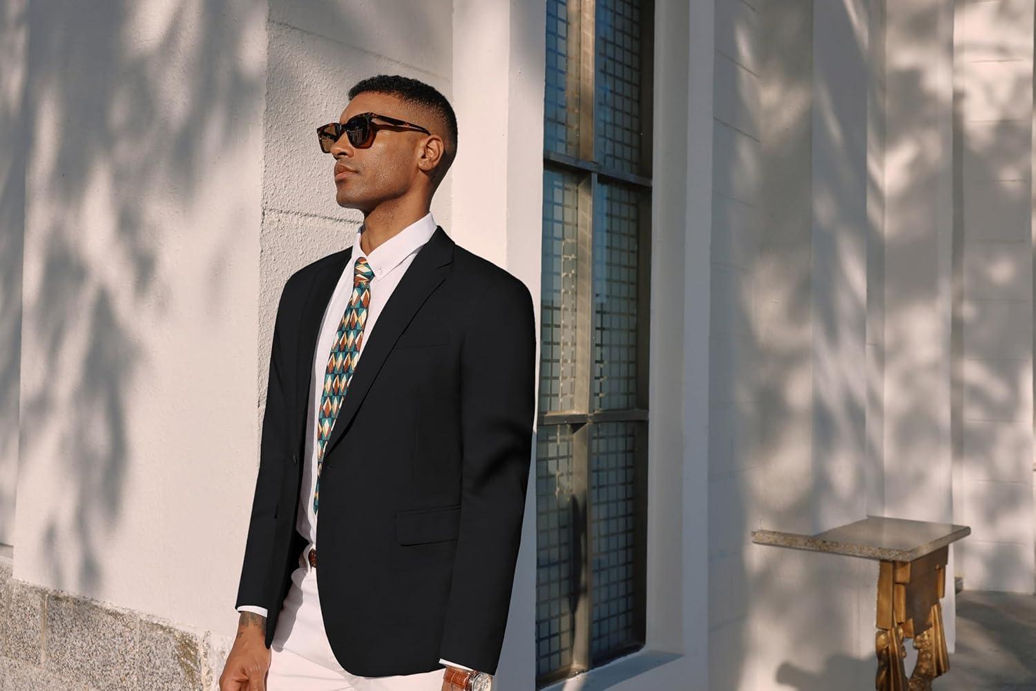 imagePJ PAUL JONES Mens Lightweight Sport Coat Casual One Button Blazer Breathable SportcoatBlack