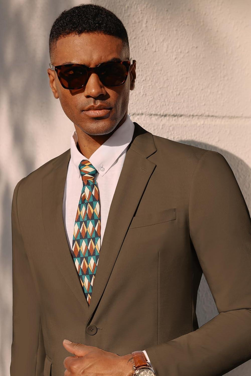 imagePJ PAUL JONES Mens Lightweight Sport Coat Casual One Button Blazer Breathable SportcoatBrown