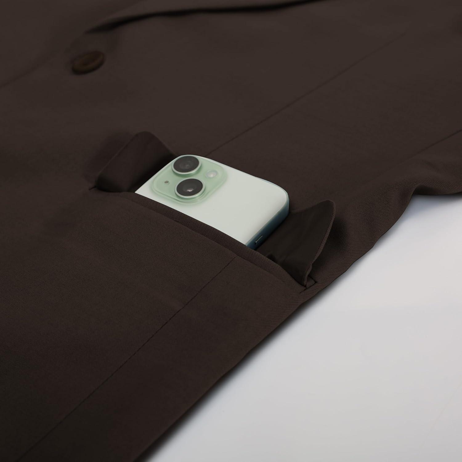 imagePJ PAUL JONES Mens Lightweight Sport Coat Casual One Button Blazer Breathable SportcoatCoffee