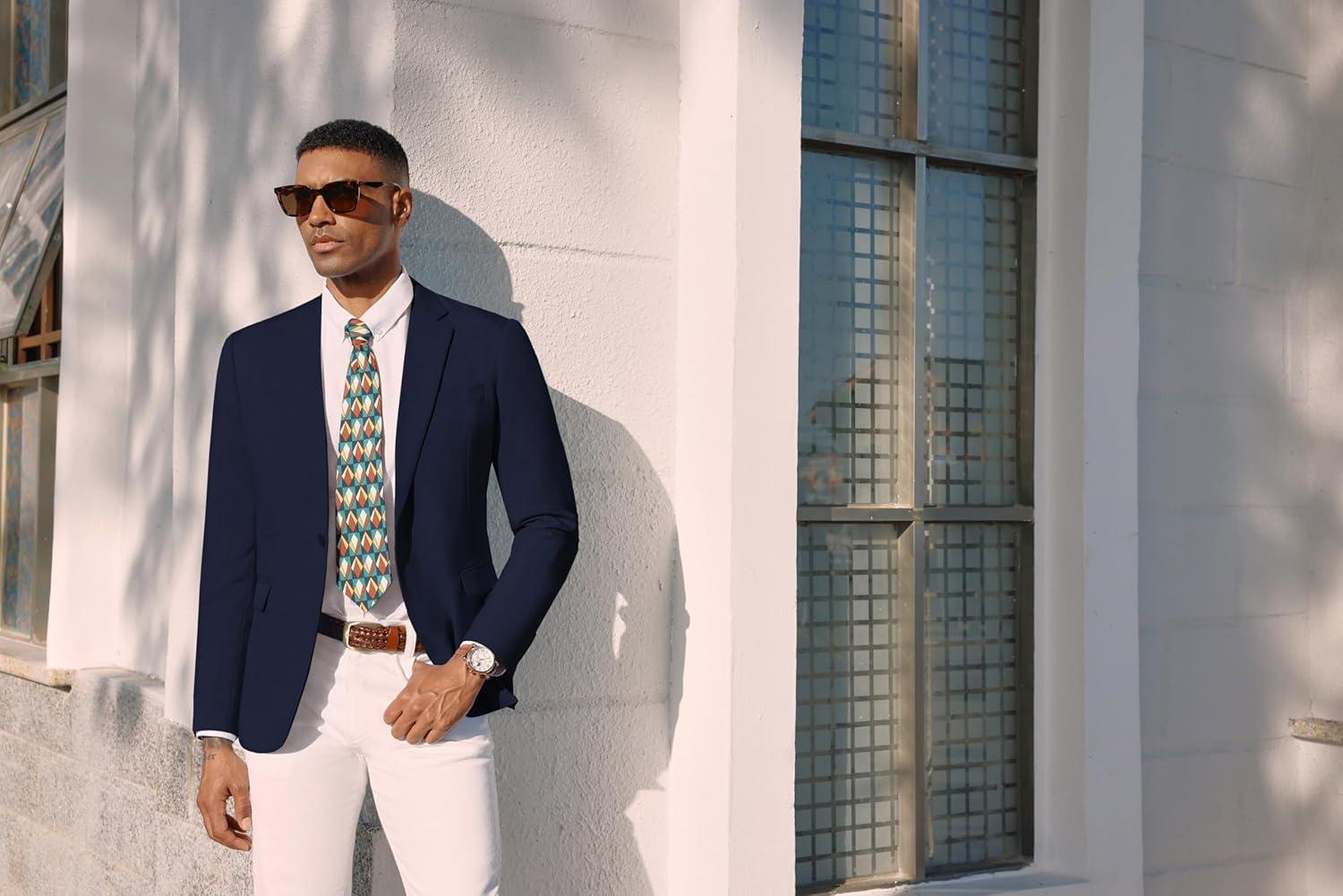 imagePJ PAUL JONES Mens Lightweight Sport Coat Casual One Button Blazer Breathable SportcoatDark Blue