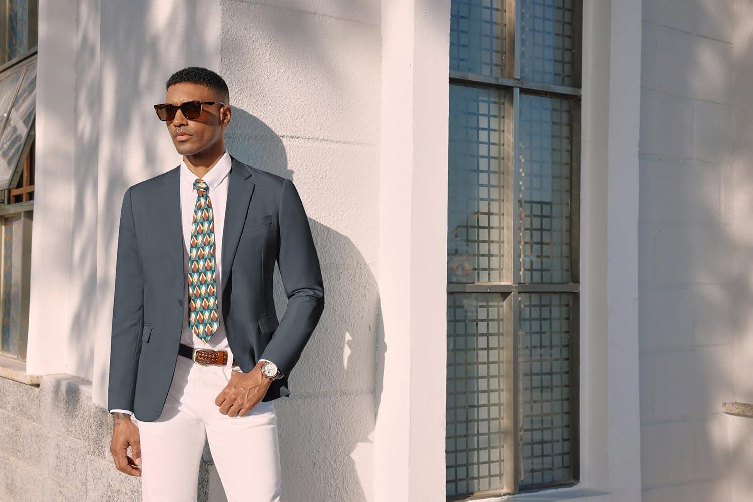 imagePJ PAUL JONES Mens Lightweight Sport Coat Casual One Button Blazer Breathable SportcoatDark Grey