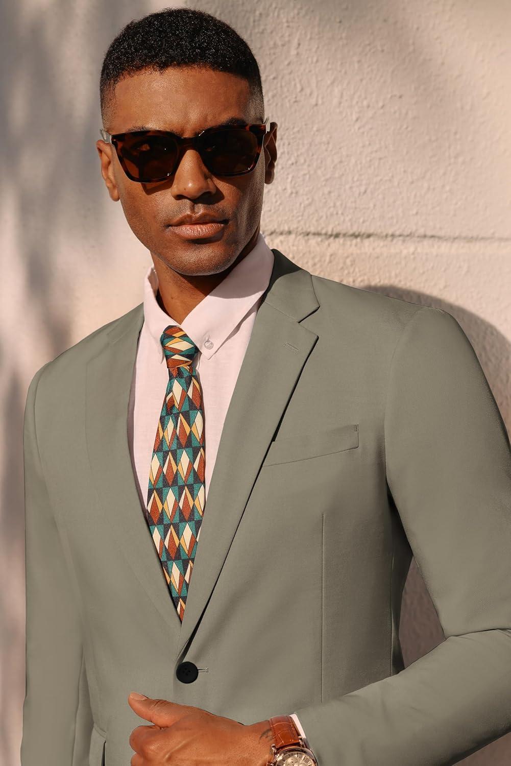 imagePJ PAUL JONES Mens Lightweight Sport Coat Casual One Button Blazer Breathable SportcoatKhaki