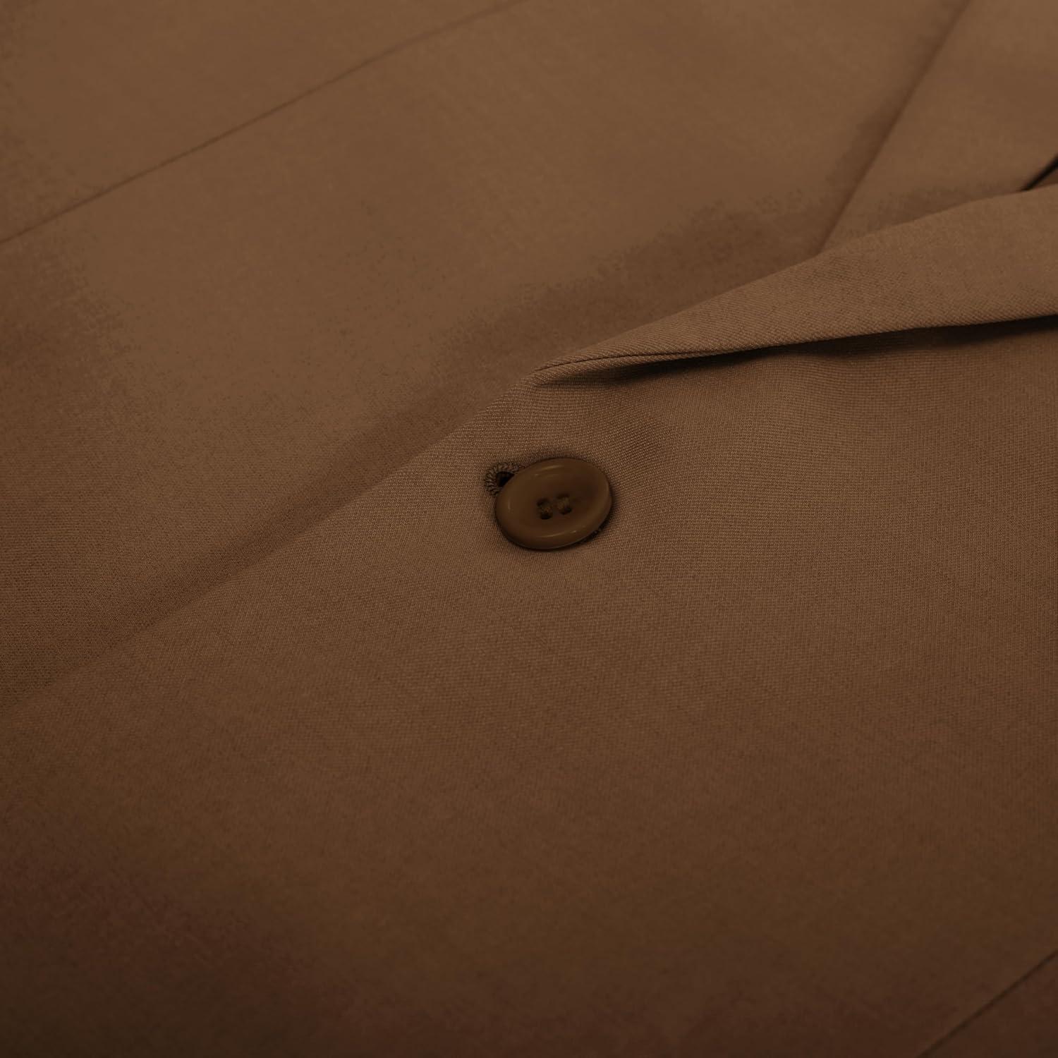 imagePJ PAUL JONES Mens Lightweight Sport Coat Casual One Button Blazer Breathable SportcoatLight Brown