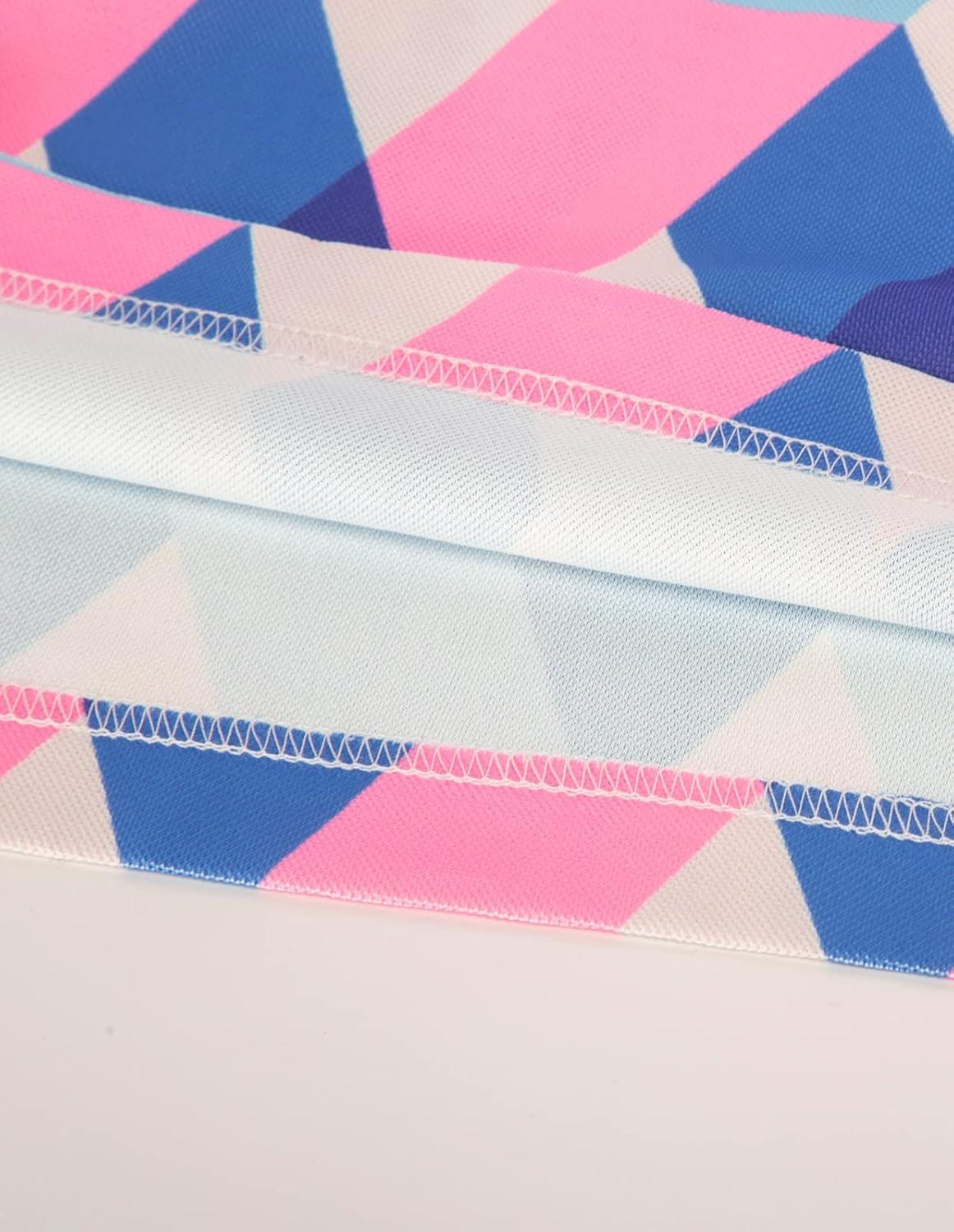 imagePJ PAUL JONES Mens Polo Shirt Short Sleeve Performance Golf Polo Shirts Daily CasualWearPinkblue Grid