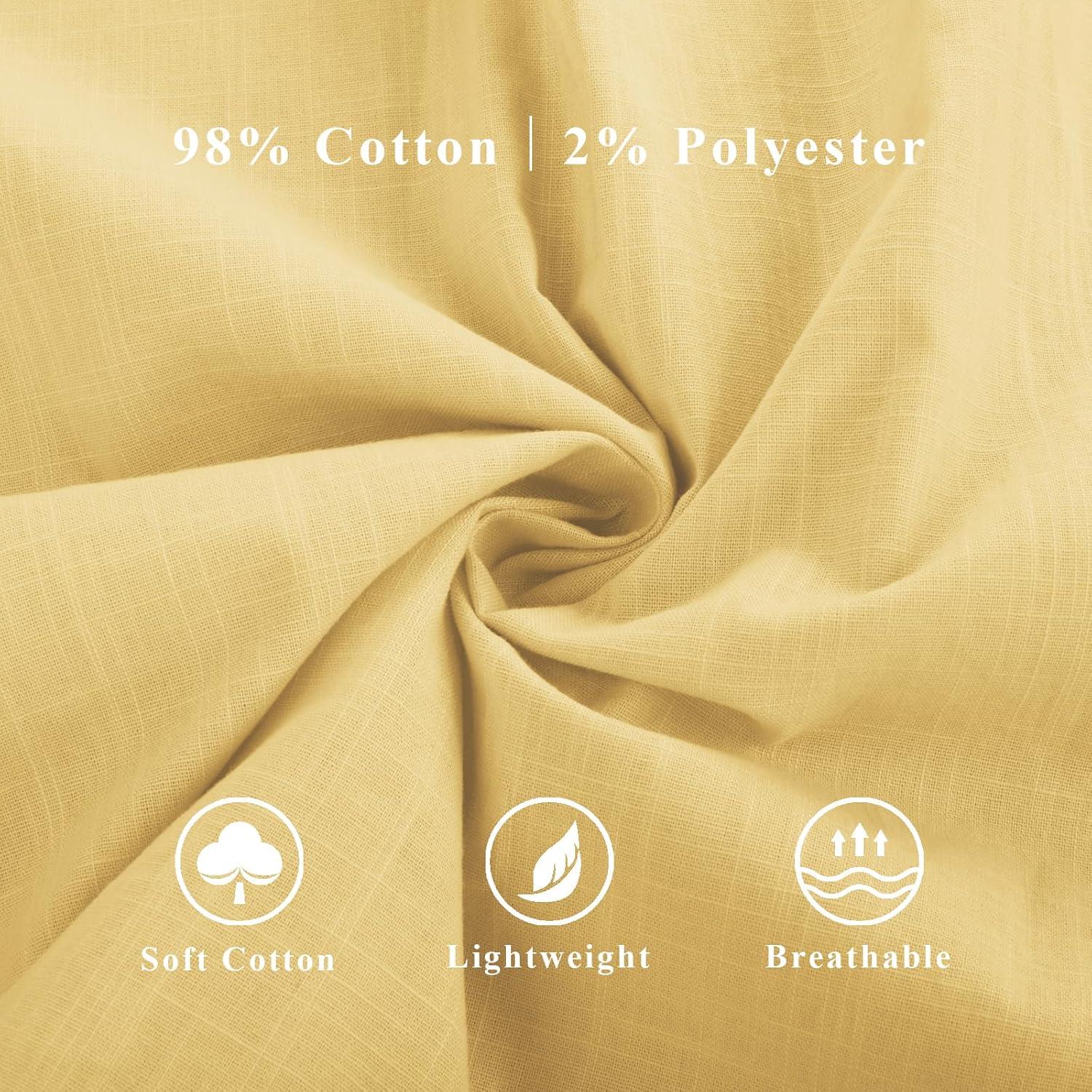 imagePJ PAUL JONES Mens Short Sleeve Button Down Shirts Summer Beach Shirts Untuckit Cotton Shirt with PocketYellow