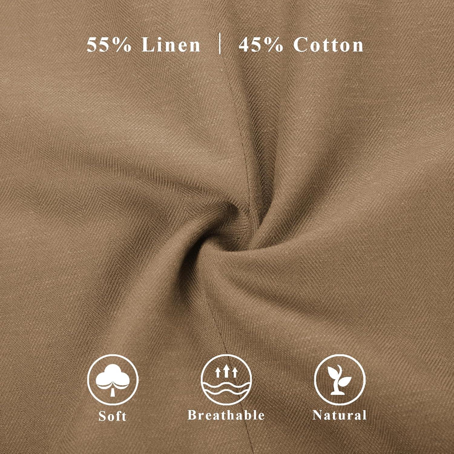 imagePJ PAUL JONES Mens Sport Coats and Blazers Linen Cotton Blazer Regular Fit 2 Buttons Suit Jacket with Removable BroochKhaki