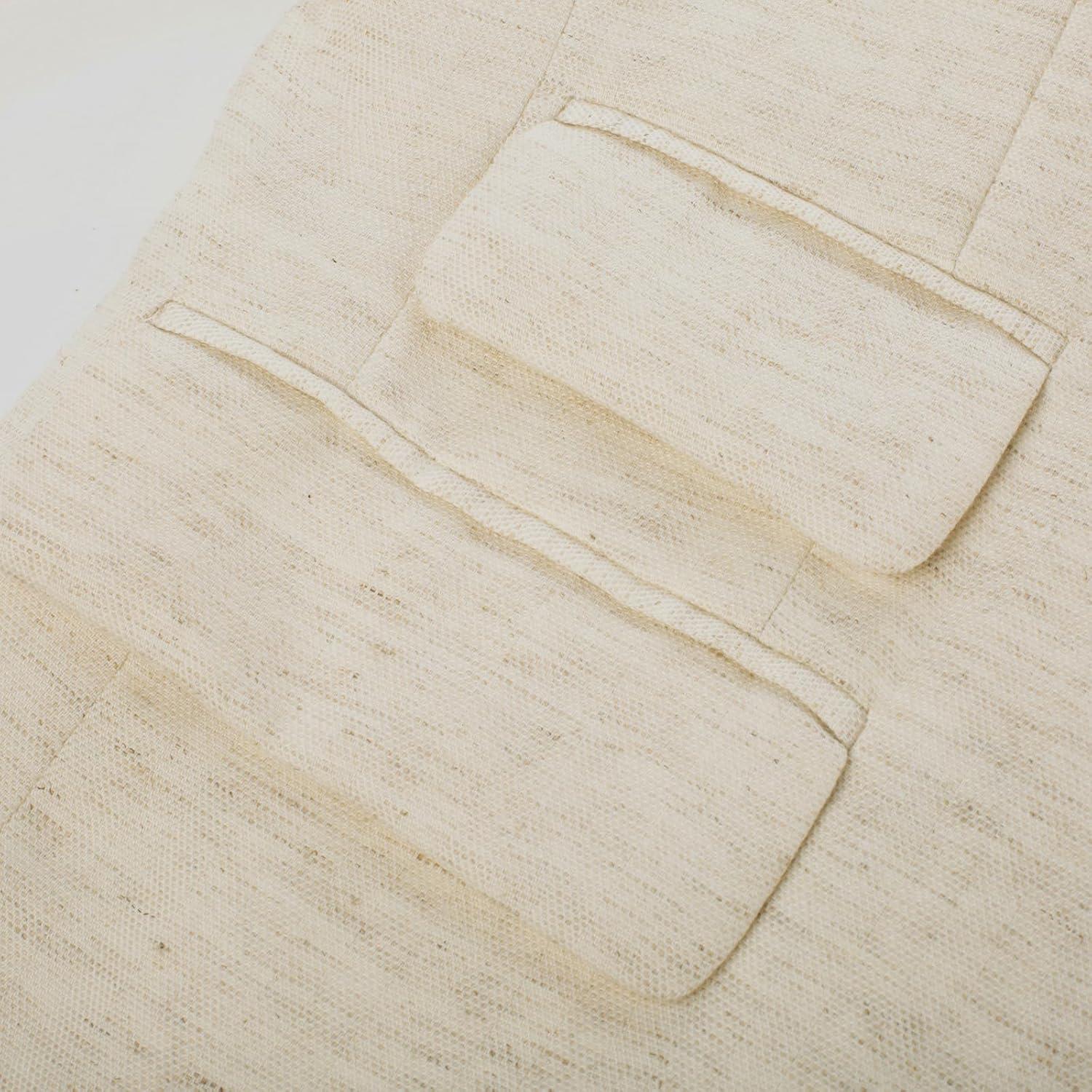 imagePJ PAUL JONES Mens Sport Coats and Blazers Linen Cotton Blazer Regular Fit 2 Buttons Suit Jacket with Removable BroochLinen