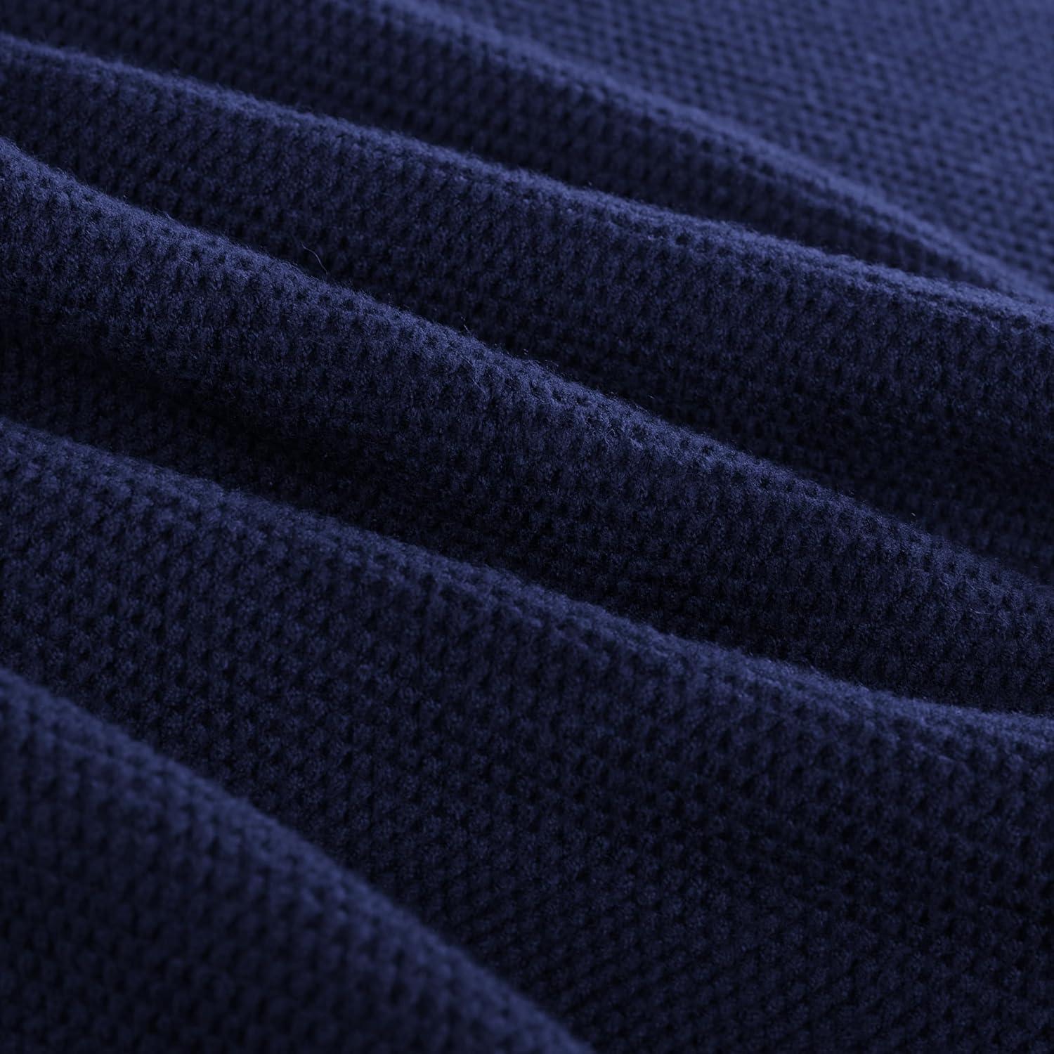 imagePJ PAUL JONES Mens Sweater Cable Knit Textured Solid Fall SweatersNavy